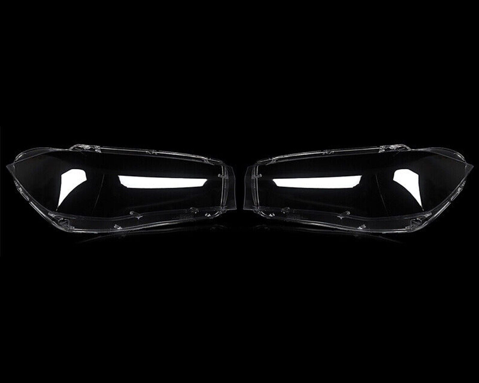 L+R HEADLIGHT LENS COVER HEADLAMP SHELL FOR BMW X5 F15 X6 F16 2014-2017