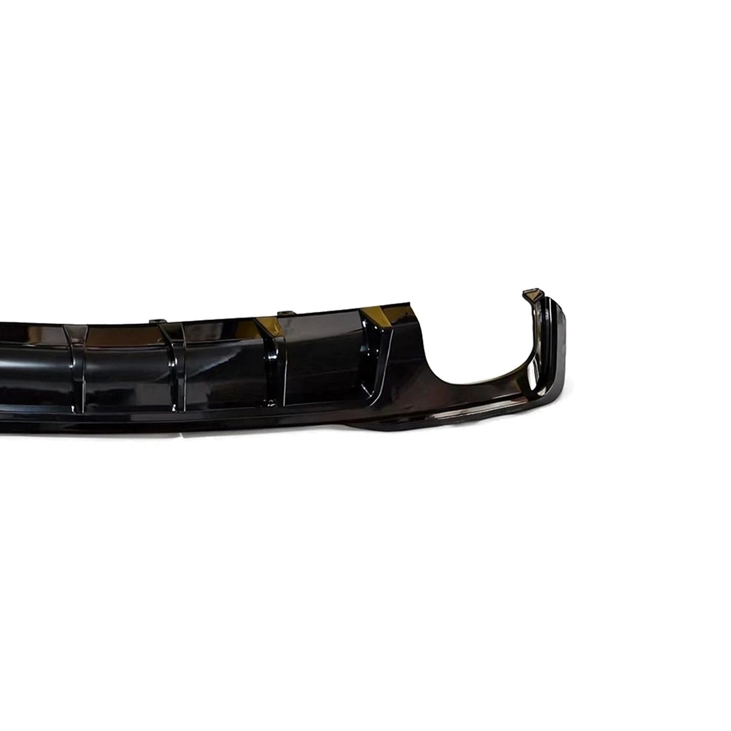 RS7 LOOK GLOSS BLACK REAR BUMPER DIFFUSER WITH TAILPIPE FOR AUDI A7 S7 4K8 2019+
