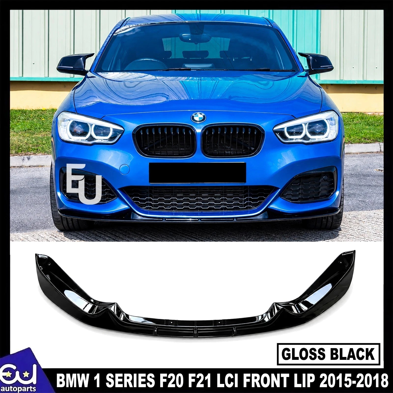 FRONT BUMPER SPLITTER SPOILER LIP FOR BMW 1 SERIES F20 F21 LCI M STYLE 2015-2018