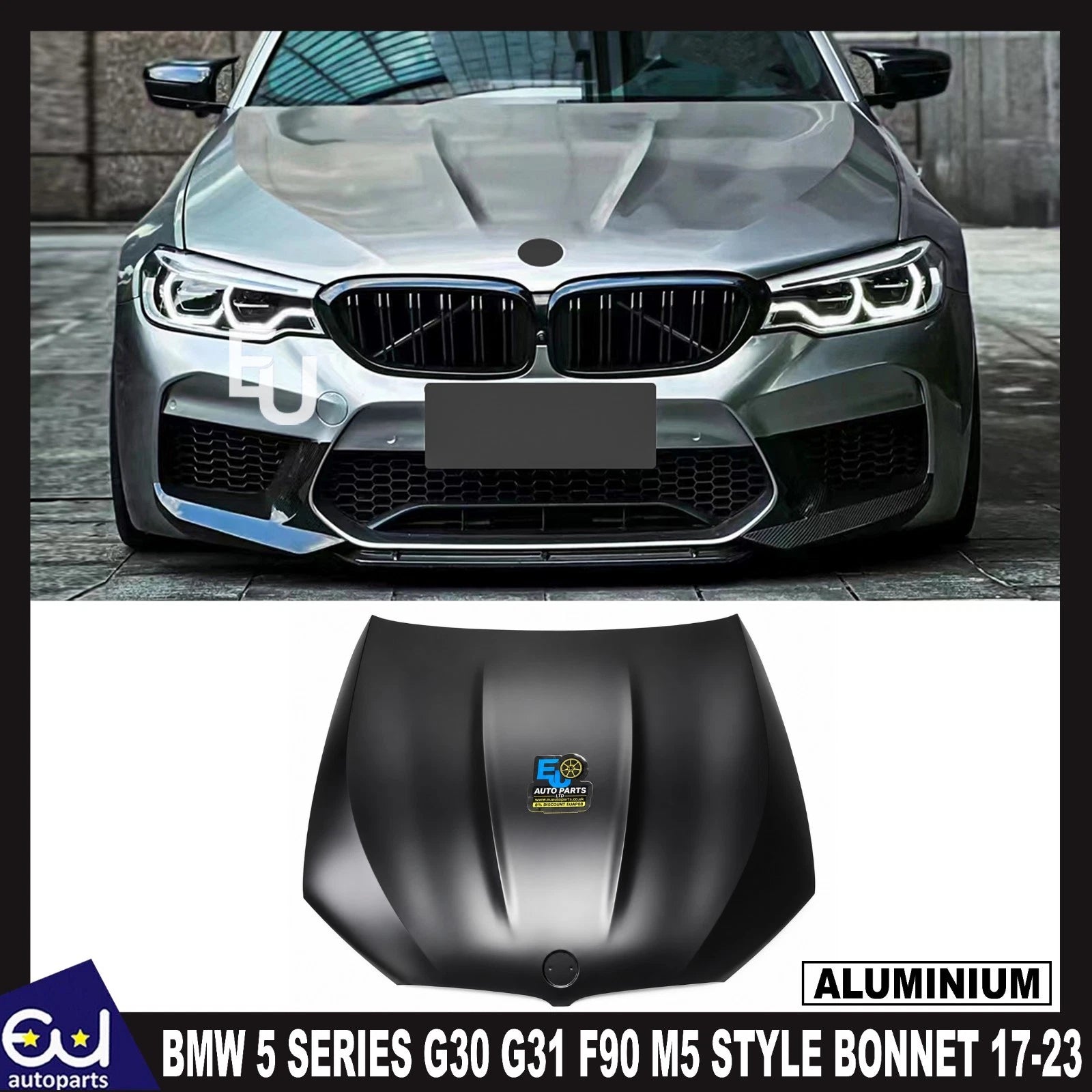 M5 COMPETITION STYLE ALUMINIUM BONNET HOOD FOR BMW 5 SERIES G30 G31 F90 2017-23