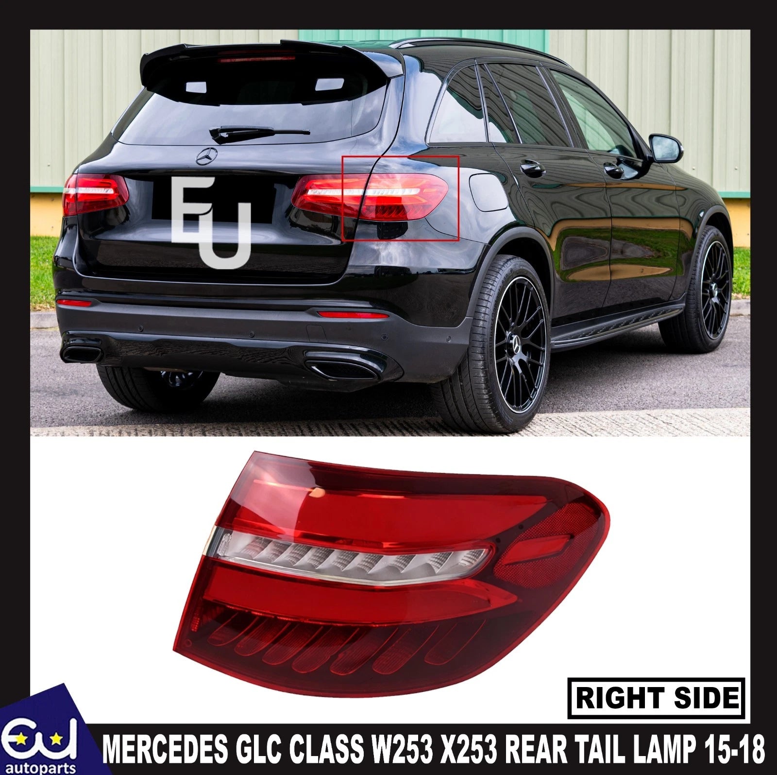 RH RIGHT SIDE OUTER  REAR TAIL LIGHT LAMP FOR MERCEDES GLC CLASS W253 X253 15-18