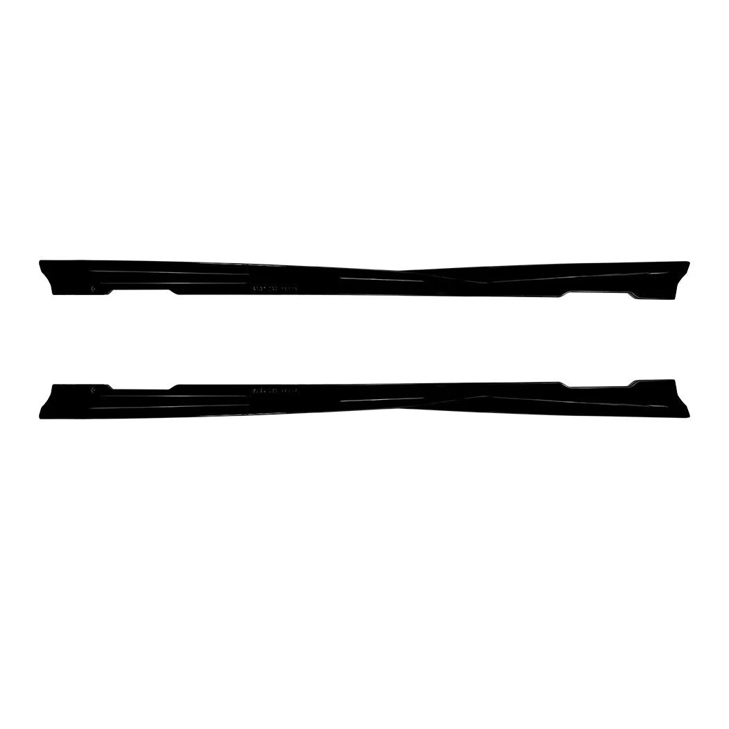 FOR MERCEDES C CLASS W204 C204 S204 SIDE SKIRT EXTENTION GLOSS BLACK 2007-2014