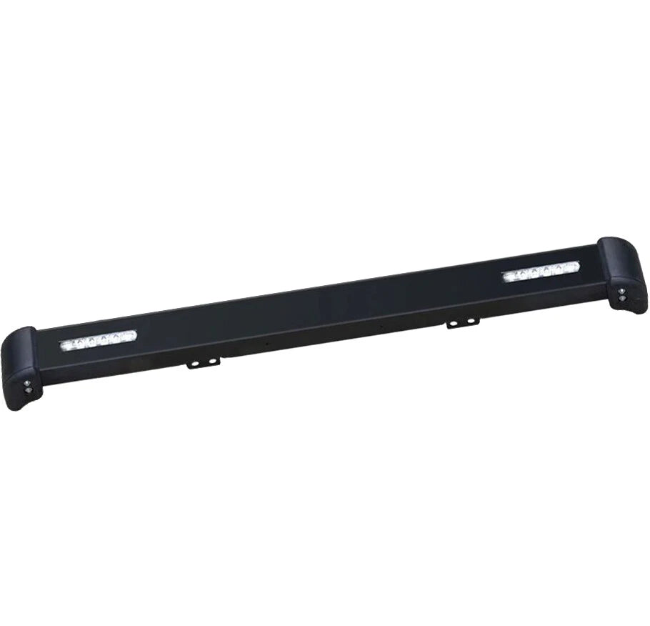 FOR LAND ROVER DEFENDER METAL FRONT BUMPER WITH LED DRL LIGHTS & RUBBER END CAPS