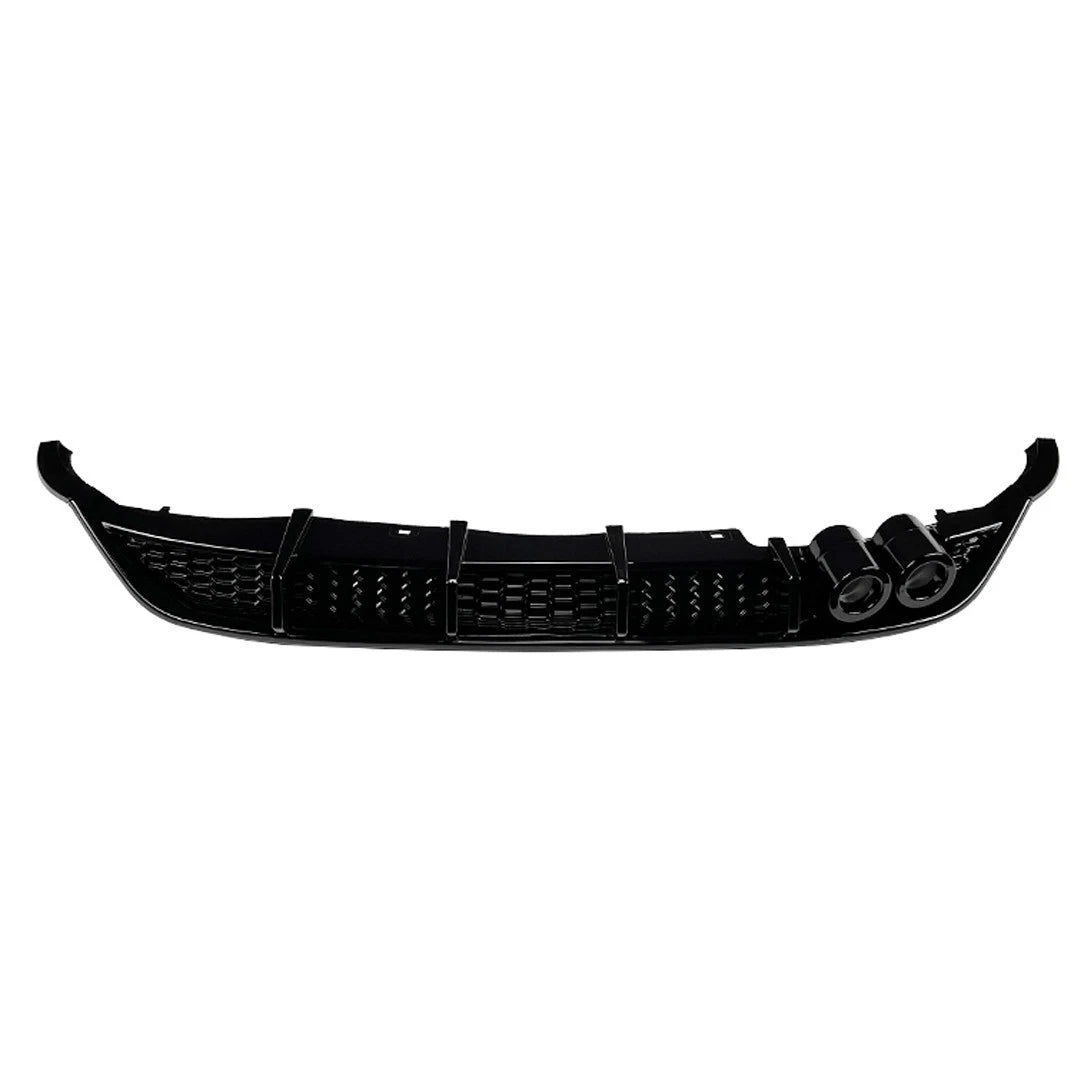 FOR VW POLO MK6 GTI STYLE REAR BUMPER DIFFUSER LIP SPOILER GLOSS BLACK 2017-2021