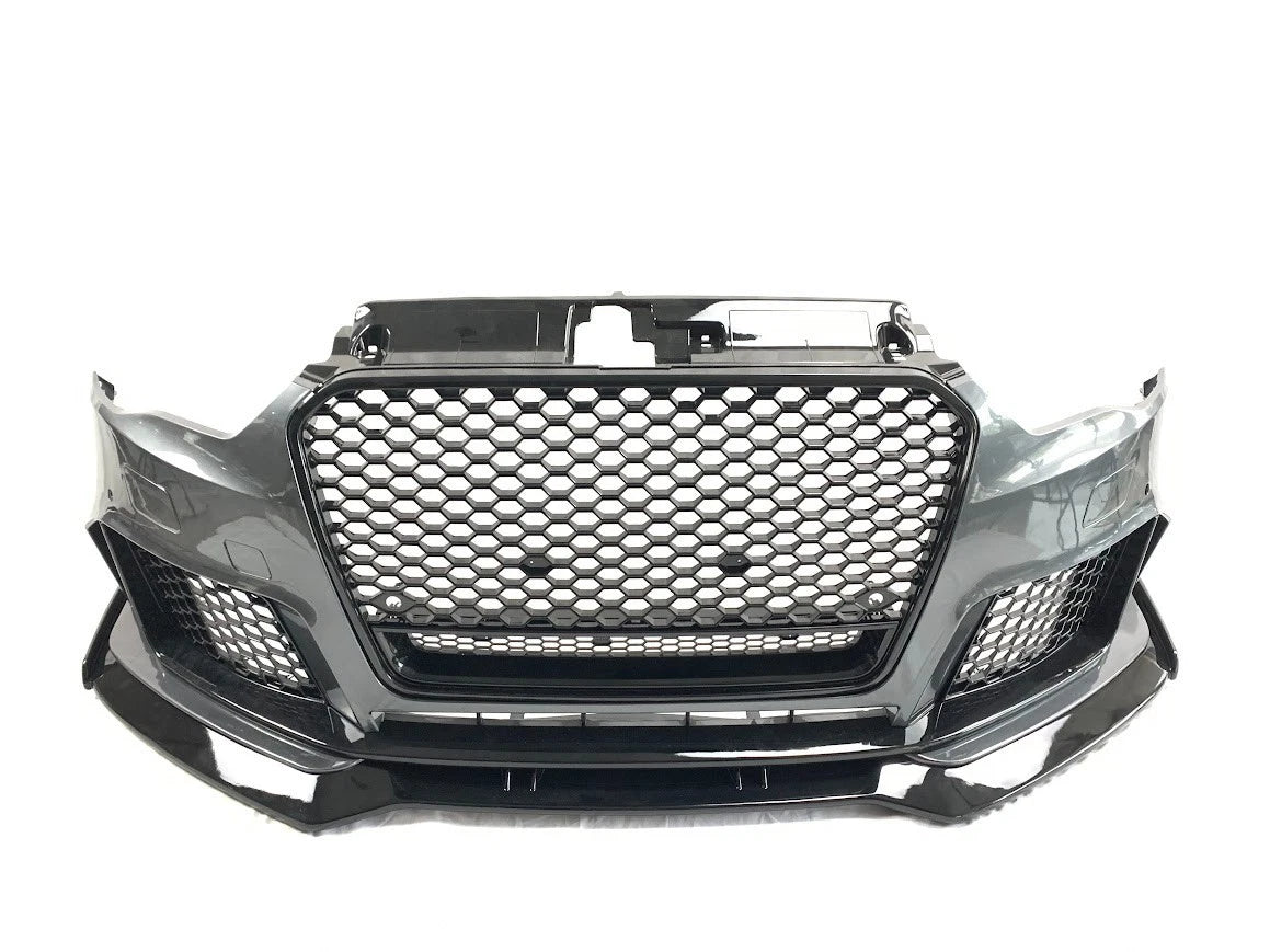 RS3 STYLE FRONT BUMPER CONVERSION KIT FOR AUDI A3 S3 8V 2012-16 SEDAN W/SPLITTER