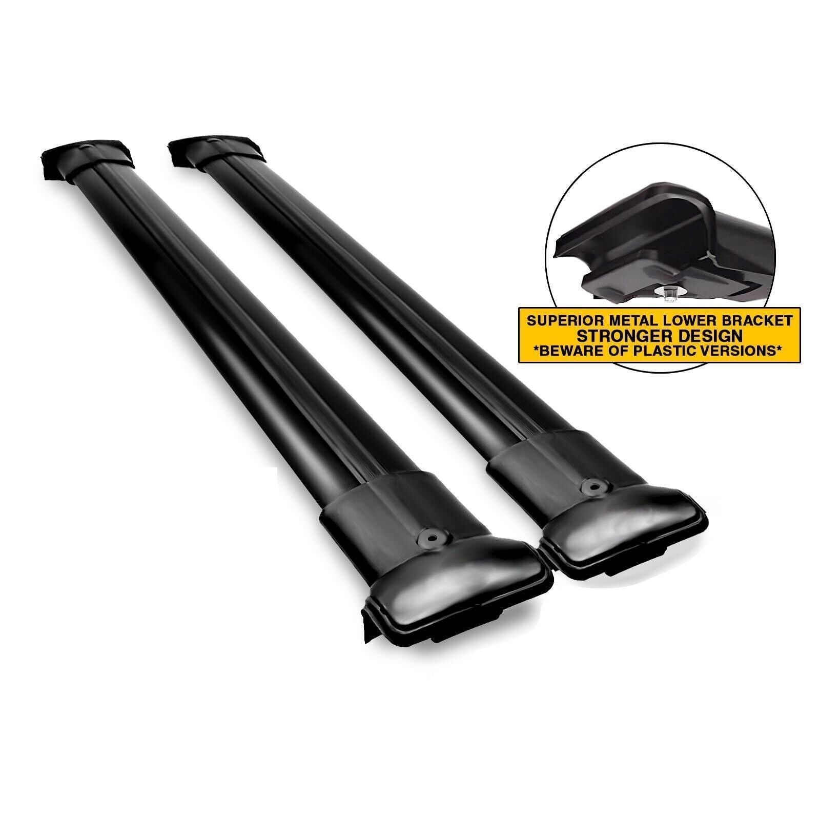 FITS Ford Custom Cross Bars Set - Fits SWB & LWB Powder BLACK 2012-on