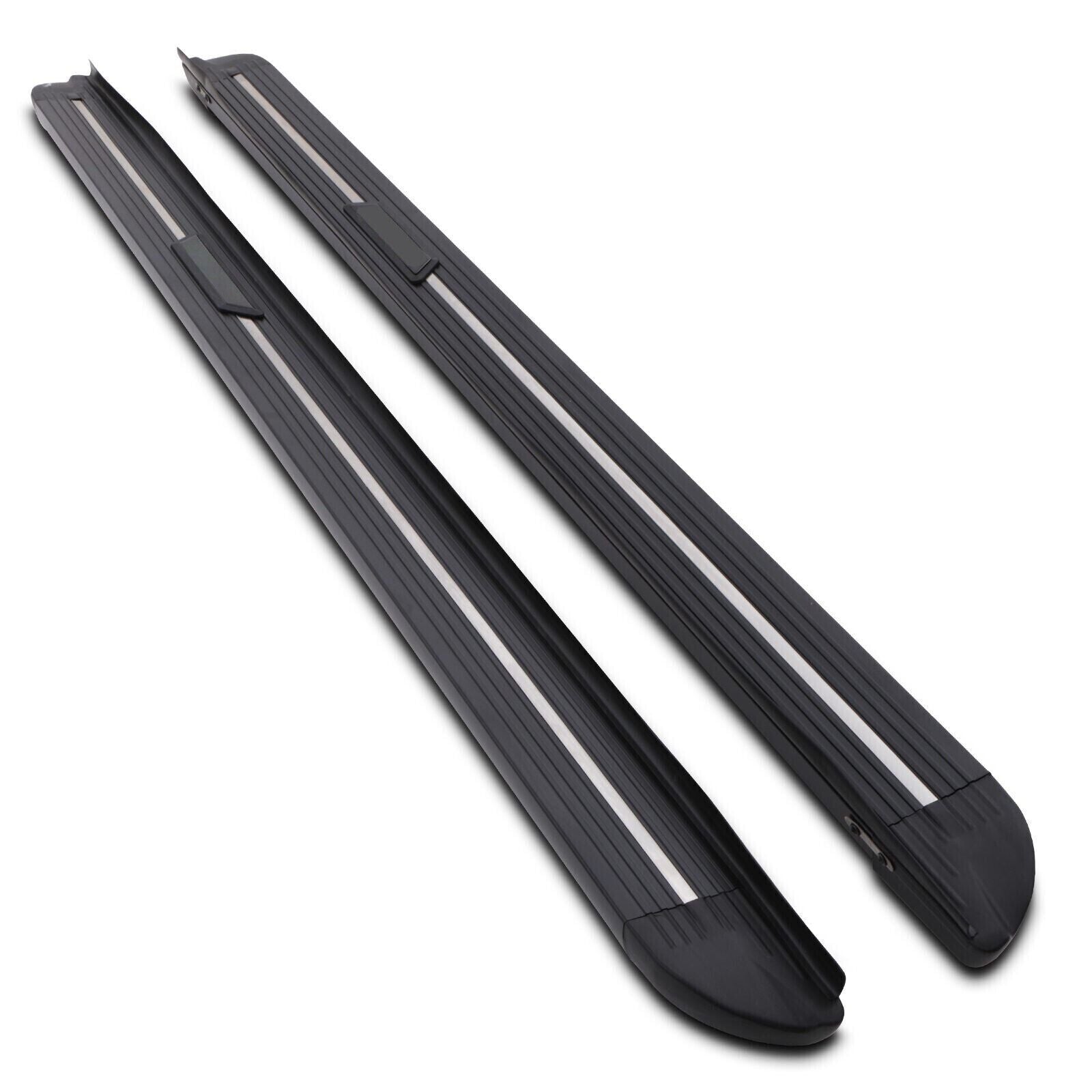 ALUMINIUM BLACK SIDE STEPS RUNNING BOARDS PAIR FOR NISSAN QASHQAI J11 2013-2021