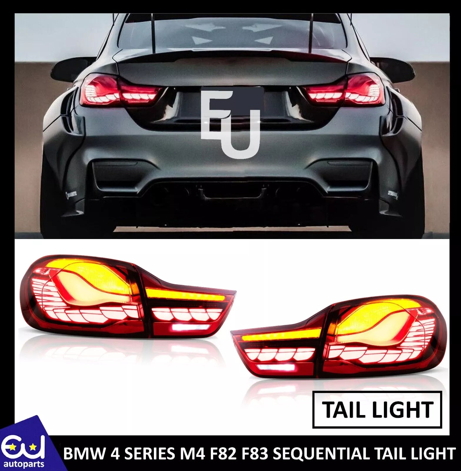 FOR BMW 4 SERIES F32 F33 F36 M4 F82 F83 2014-2020 GTS FULL LED TAIL LI