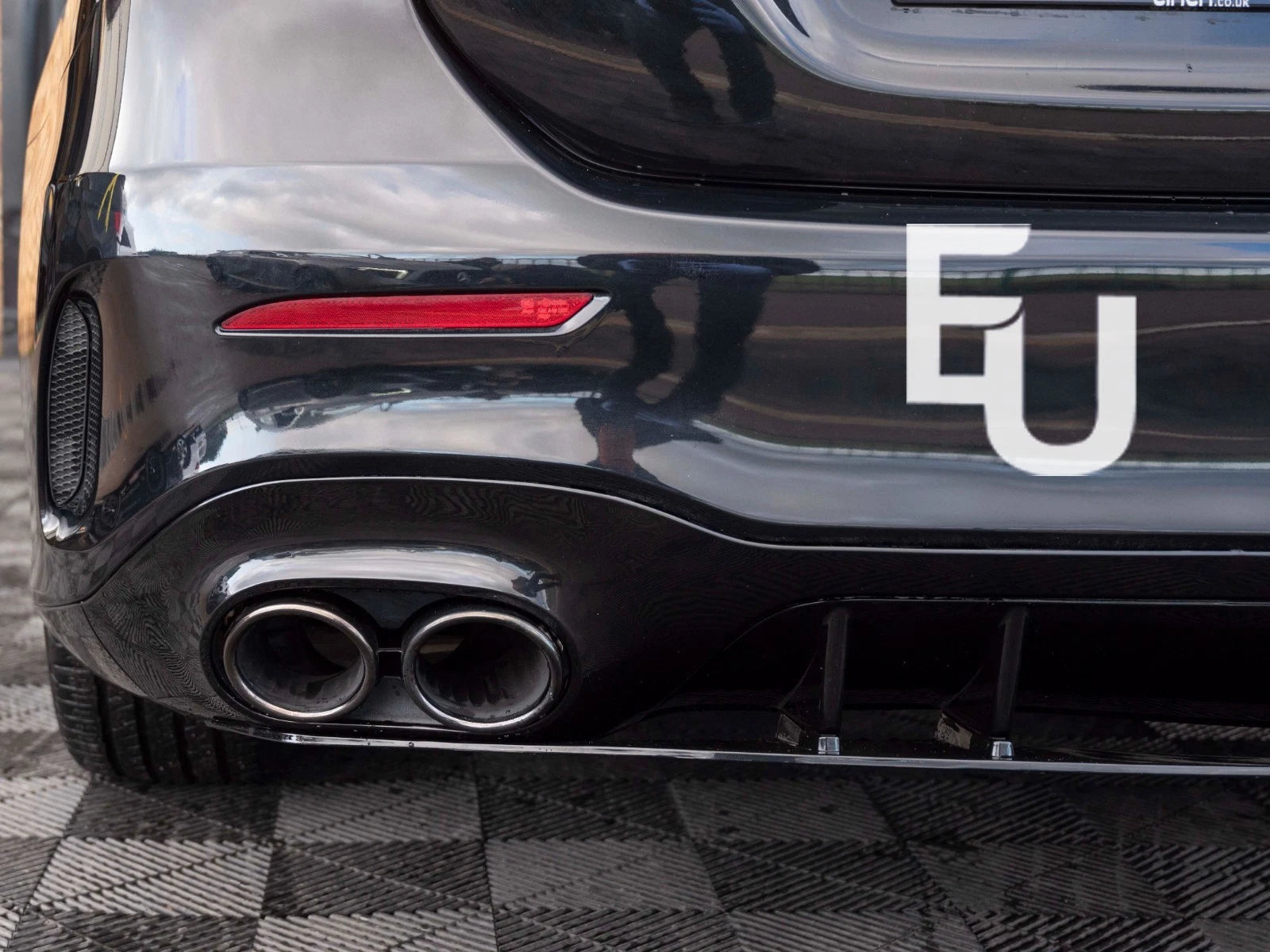 FOR MERCEDES A CLASS W177 AMG A45 LOOK SALOON REAR DIFFUSER TAILPIPES GLOSS 19+