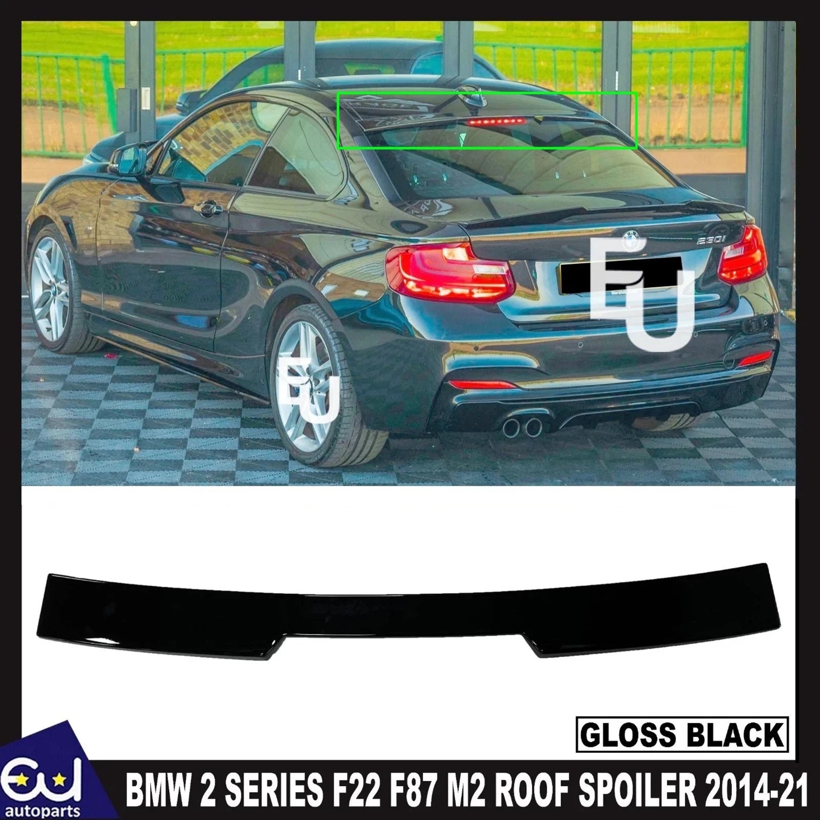 FOR BMW 2 SERIES F22 F87 M2 220 230I M240 STYLE REAR ROOF SPOILER LIP WING 14-21