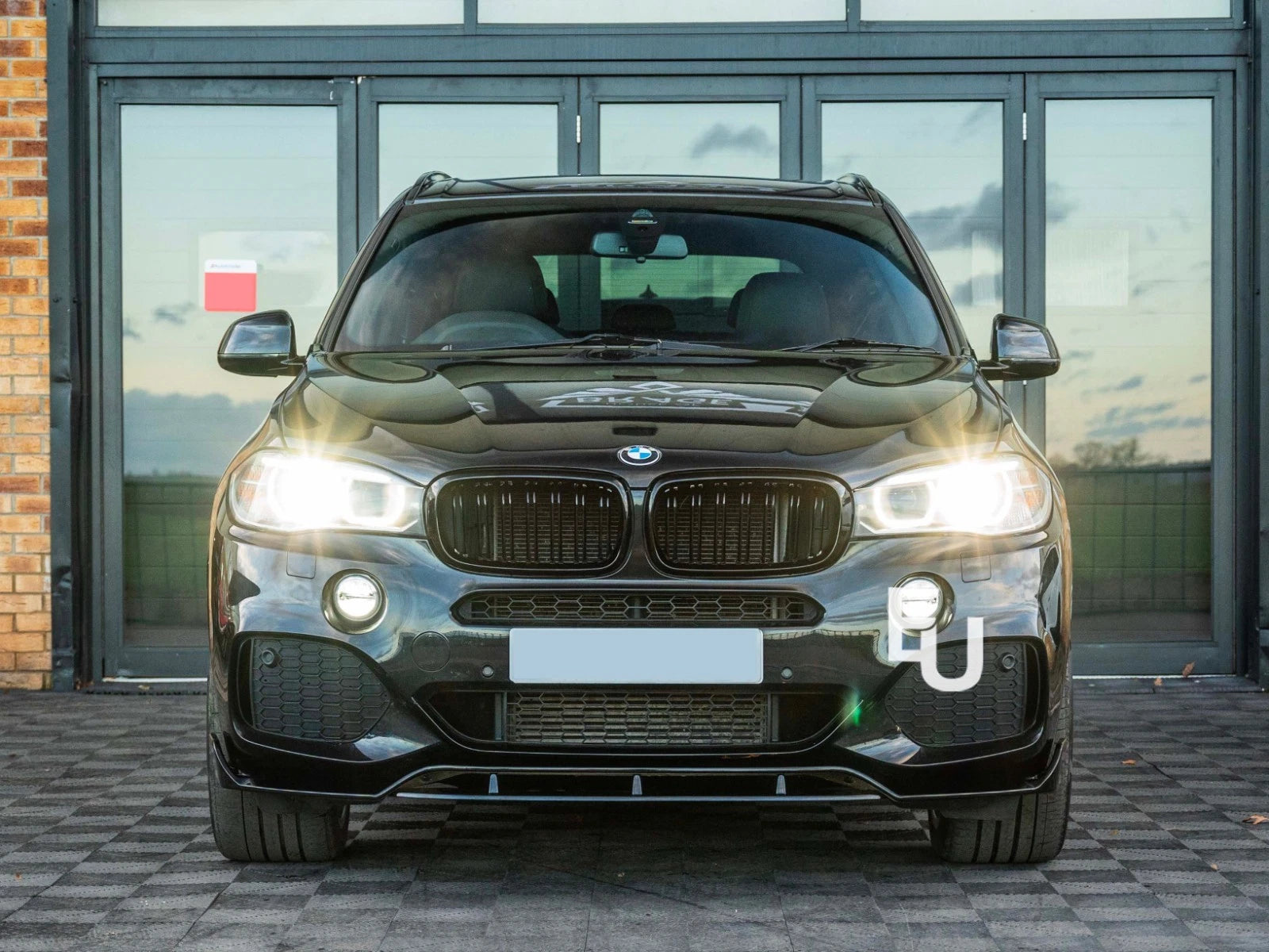 FOR BMW X5 F15 M SPORT FRONT BUMPER SPLITTER LIP SPOILER KIT GLOSS BLK 2013-2018