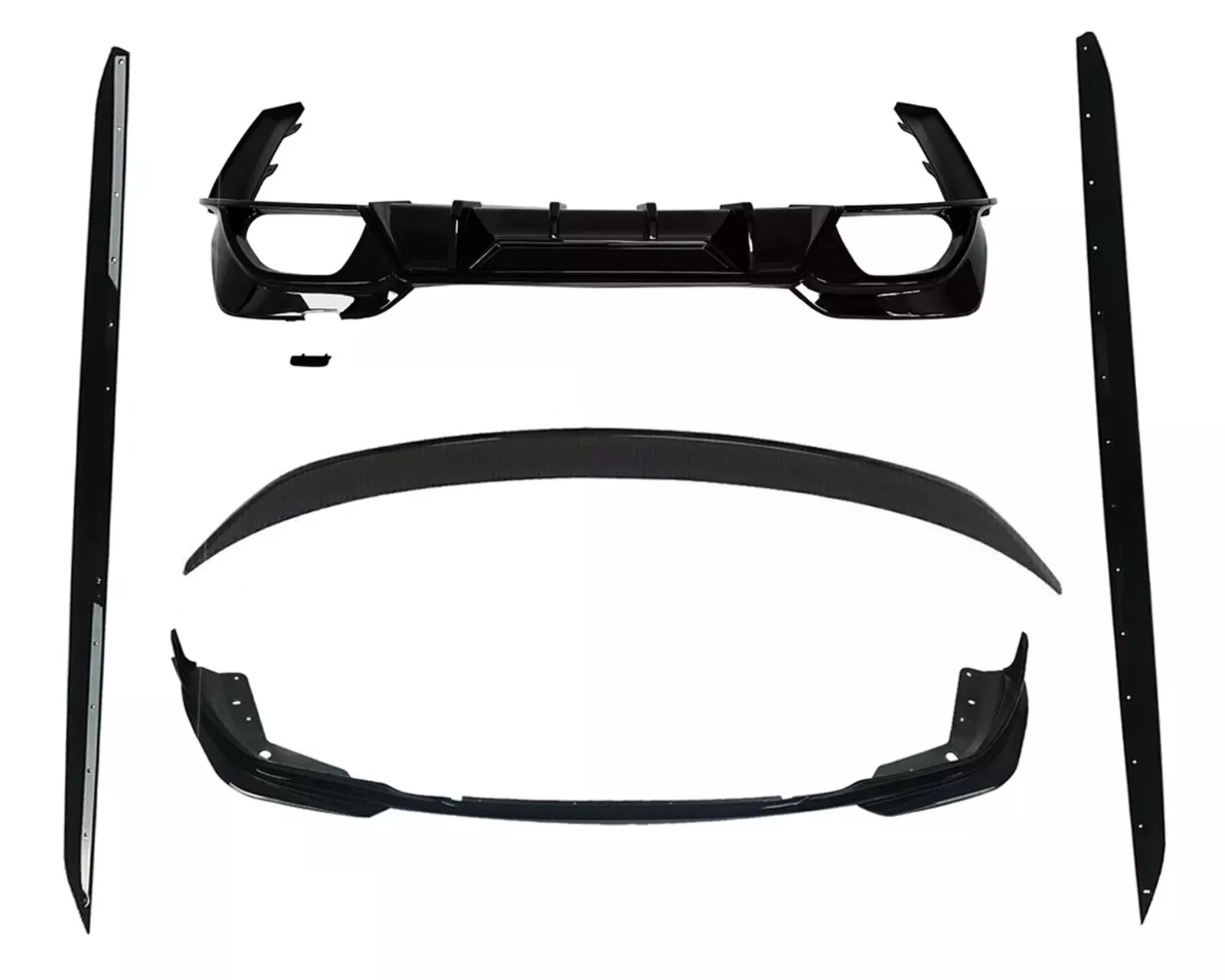 BODY KIT BODYKIT FOR BMW 3 SERIES G20 FRONT SPLITTER REAR DIFFUSER SKIRT W/O LED