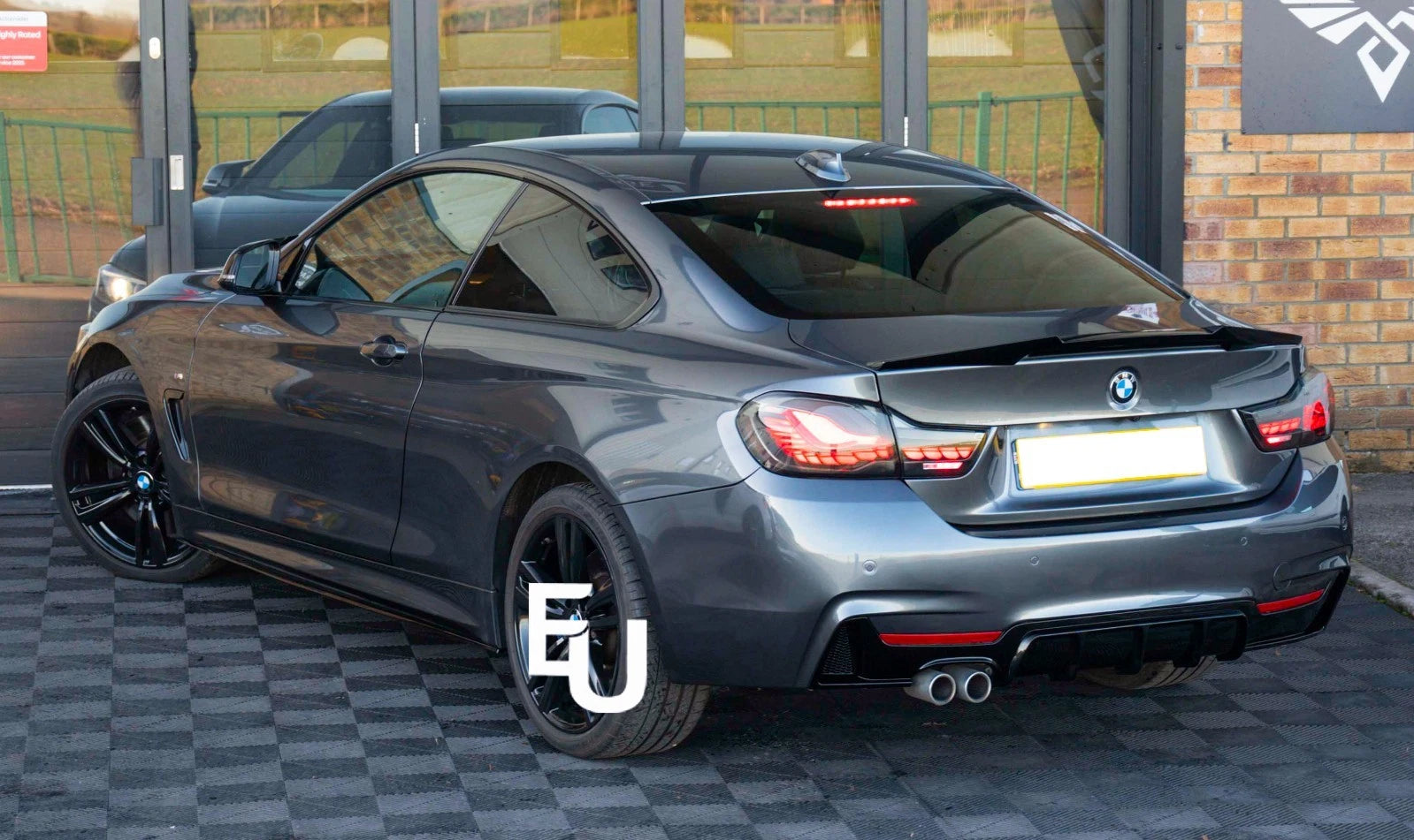 FOR BMW 4 SERIES F32 GLOSS BLACK M4 STYLE REAR BOOT SPOILER COUPE 2013-2020