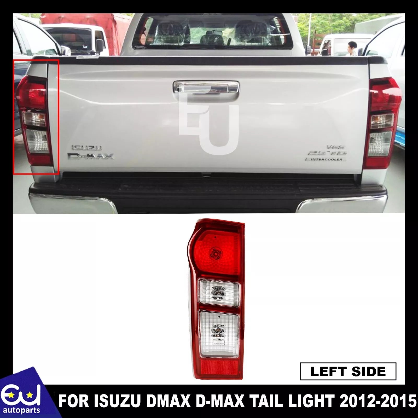 LEFT PASSENGER SIDE REAR TAIL LIGHT BRAKE LAMP FOR ISUZU DMAX D-MAX 2012-2015 UK