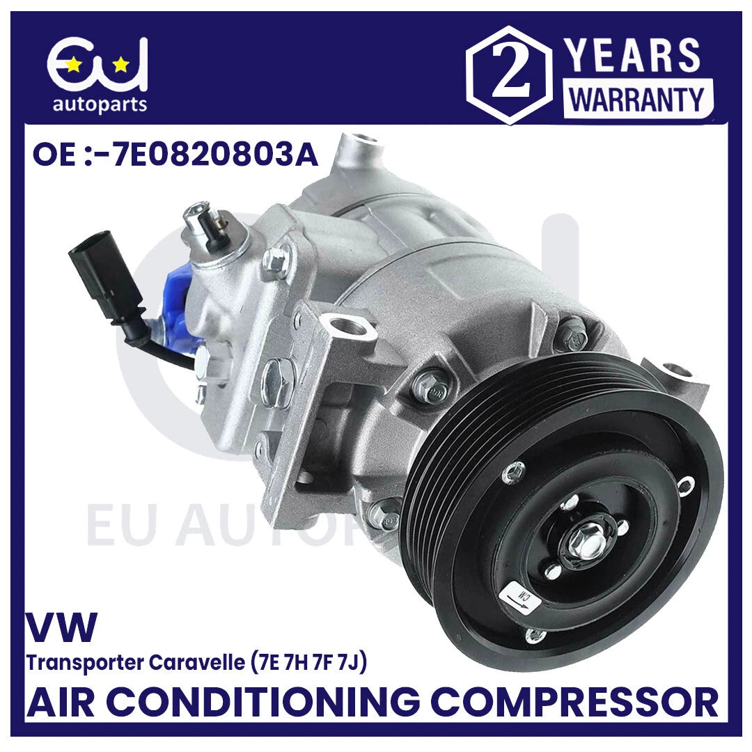A/C COMPRESSOR FOR VW TRANSPORTER CARAVELLE MULTIVAN 09-19 2.0 TDI 7E0820803A