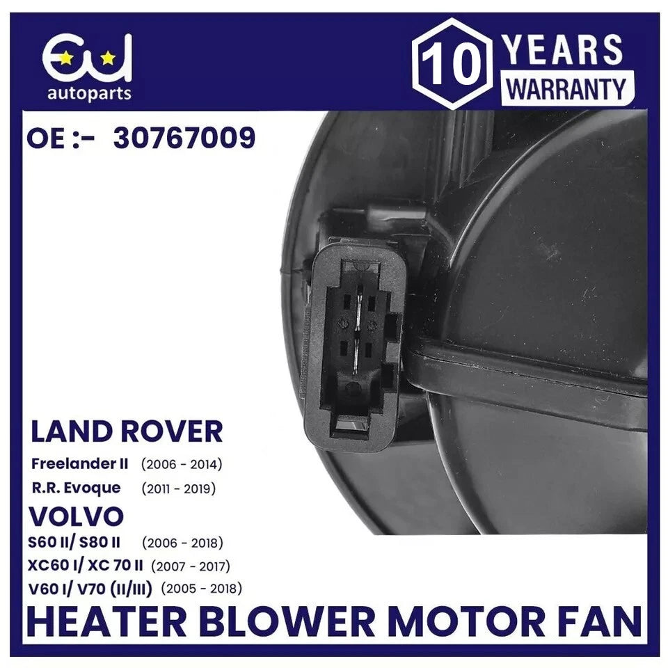 HEATER BLOWER MOTOR FAN FOR VOLVO XC60 XC70 S60 S80 V70 V60 OEM QUALITY 30767009
