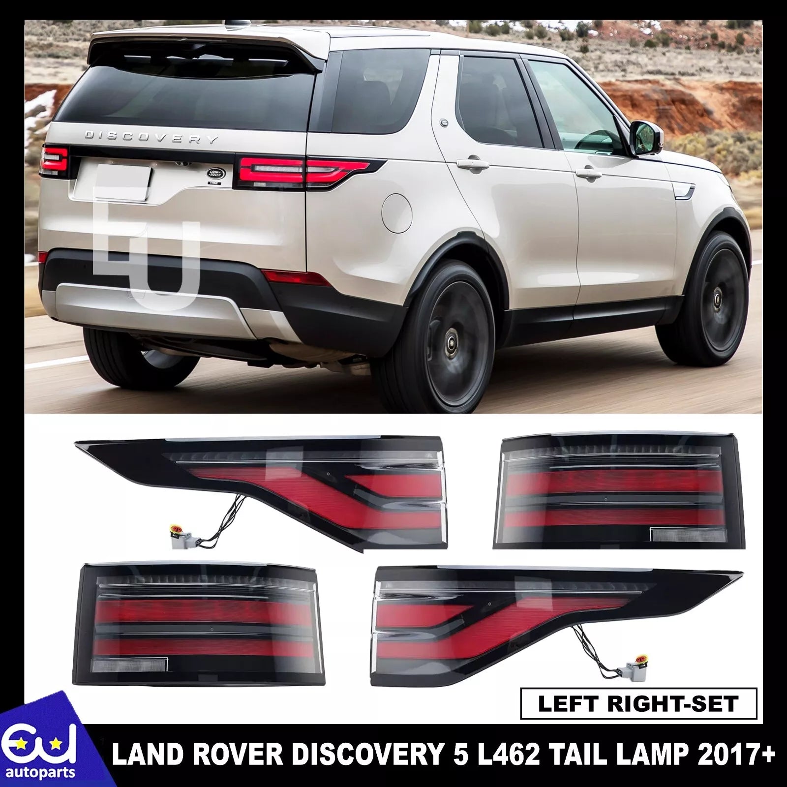 4PCS REAR OUTER INNER TAIL LAMP LIGHT FOR LAND ROVER DISCOVERY 5 L462 2017+