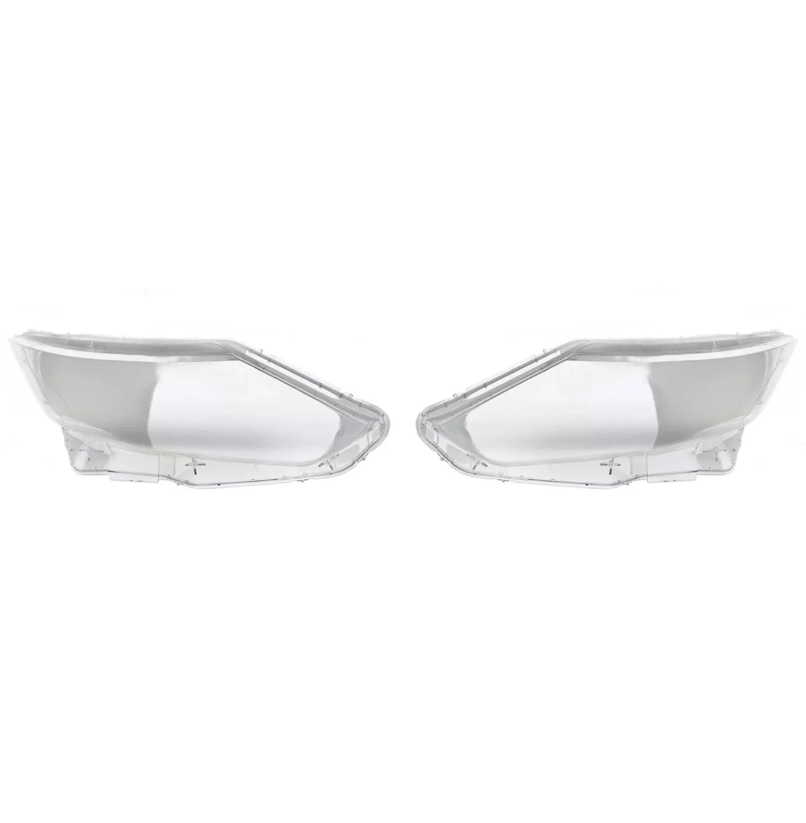 PAIR HEADLIGHT HEADLAMP LENS COVER HOUSING FOR NISSAN QASHQAI MK2 J11 2016-2020