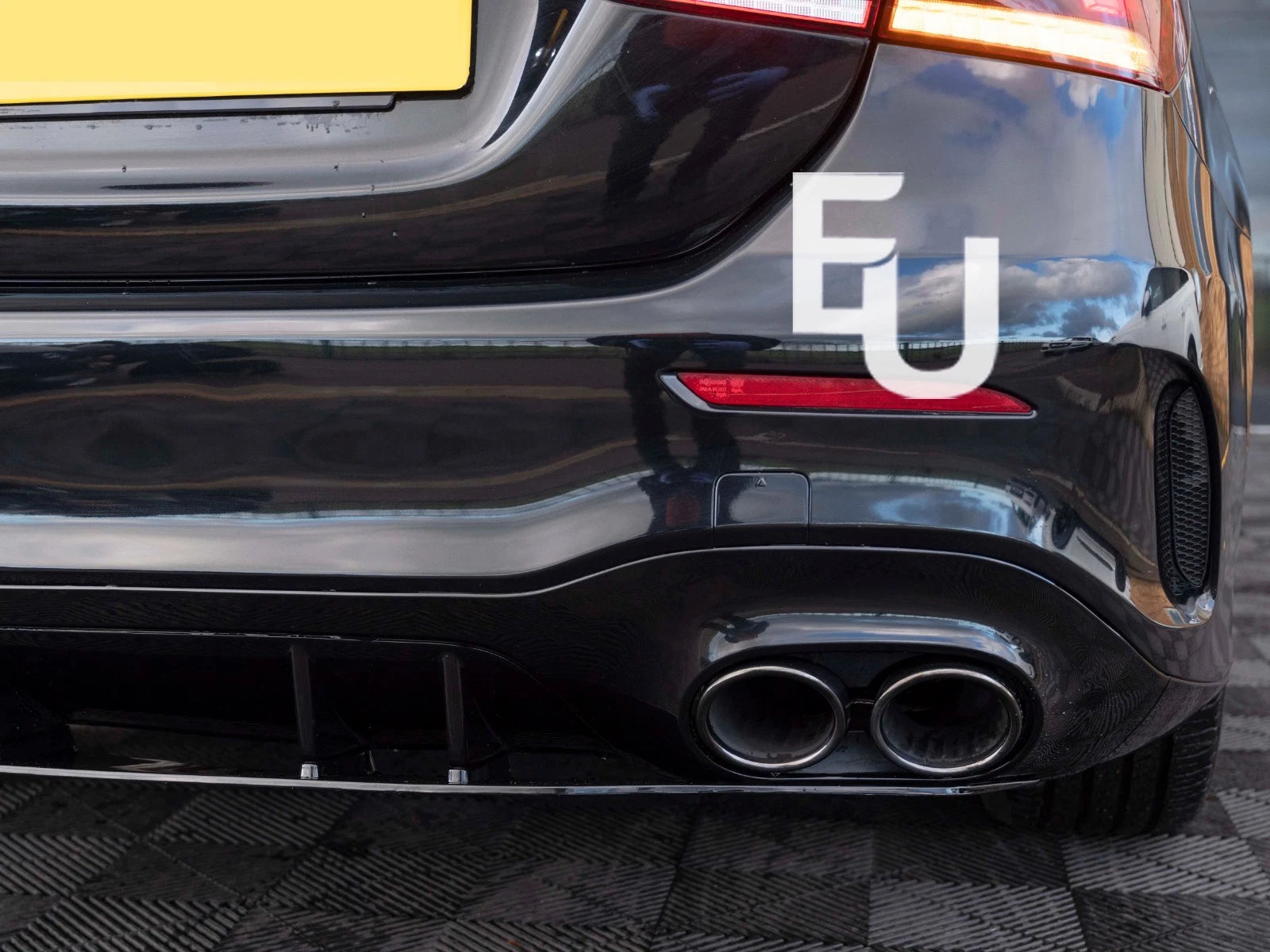 FOR MERCEDES A CLASS W177 AMG A45 LOOK SALOON REAR DIFFUSER TAILPIPES GLOSS 19+