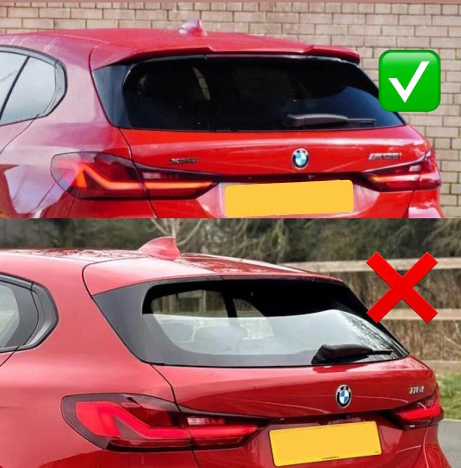FOR BMW 1 SERIES F40 2019+ REAR ROOF LIP SPOILER WING MP STYLE GLOSS BLACK