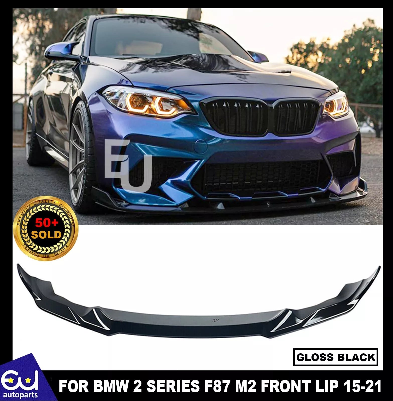 Black Carbon Fiber Front Bumper Lip Splitter CS Style Black Carbon Fiber Front Bumper Lip Splitter CS Style