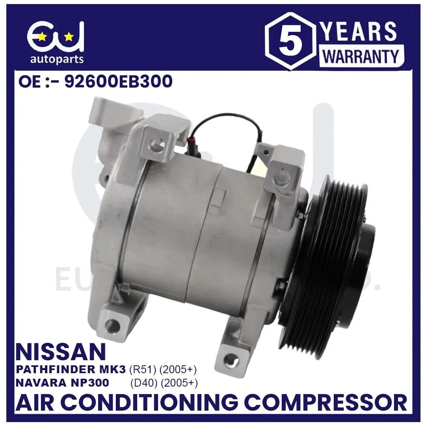 AIR CON A/C COMPRESSOR PUMP FOR NISSAN NAVARA NP300 PATHFINDER MK3 R51 2.5 dCi