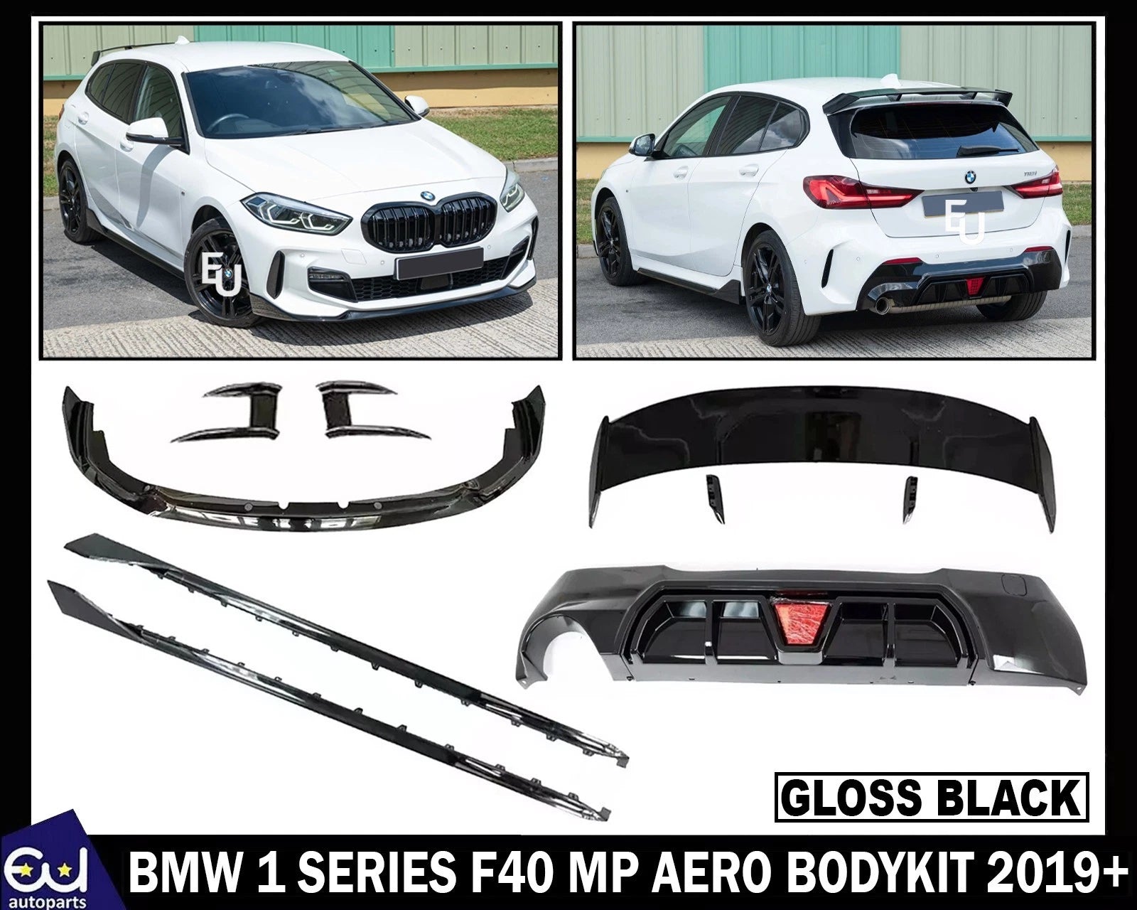 MP AERO BODYKIT BODY KIT FRONT SPLITTER REAR DIFFUSER FOR BMW 1 SERIES F40 2019+