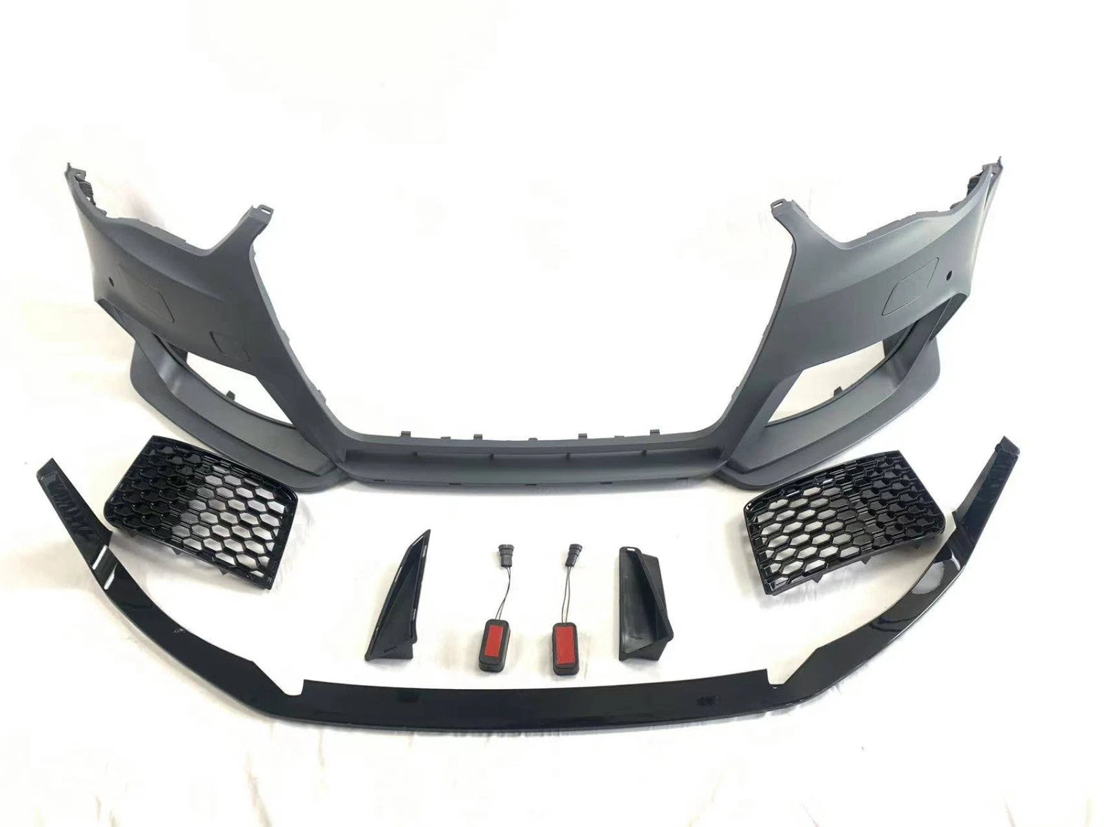 RS3 LOOK FRONT BUMPER BODYKIT FRONT SPLITTER FOR AUDI A3 S3 8V 2012-2016 HATCH