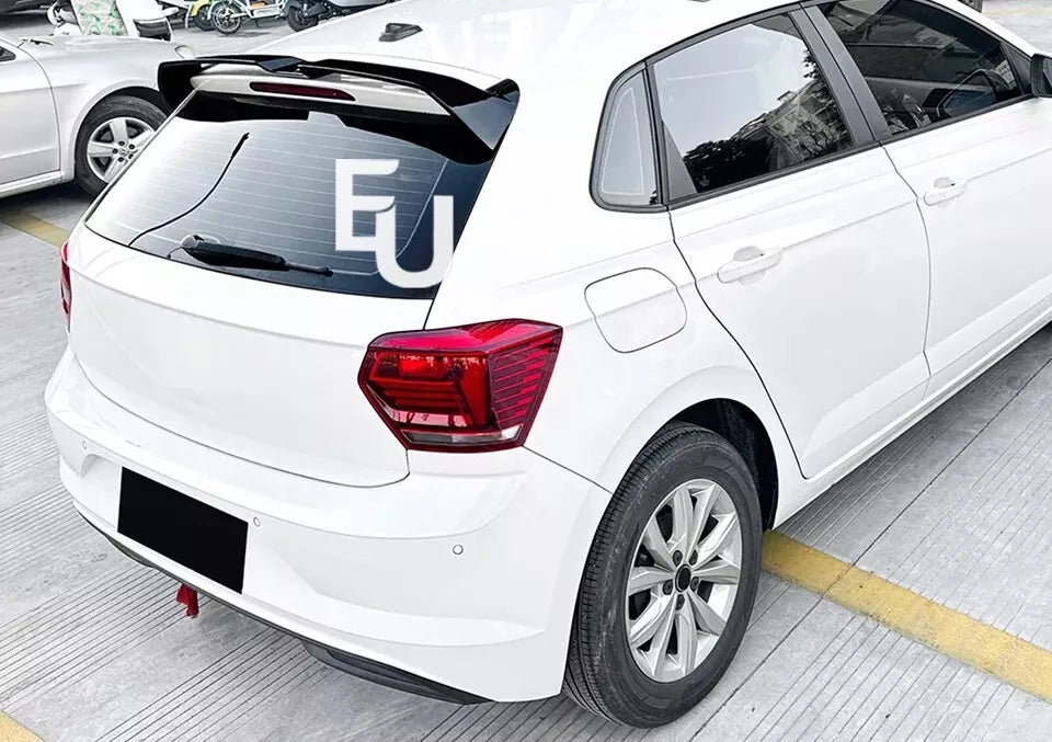 REAR ROOF SPOILER OETTINGER STYLE FOR VW POLO MK6 AW 2018+ GLOSS BLACK OEM FIT