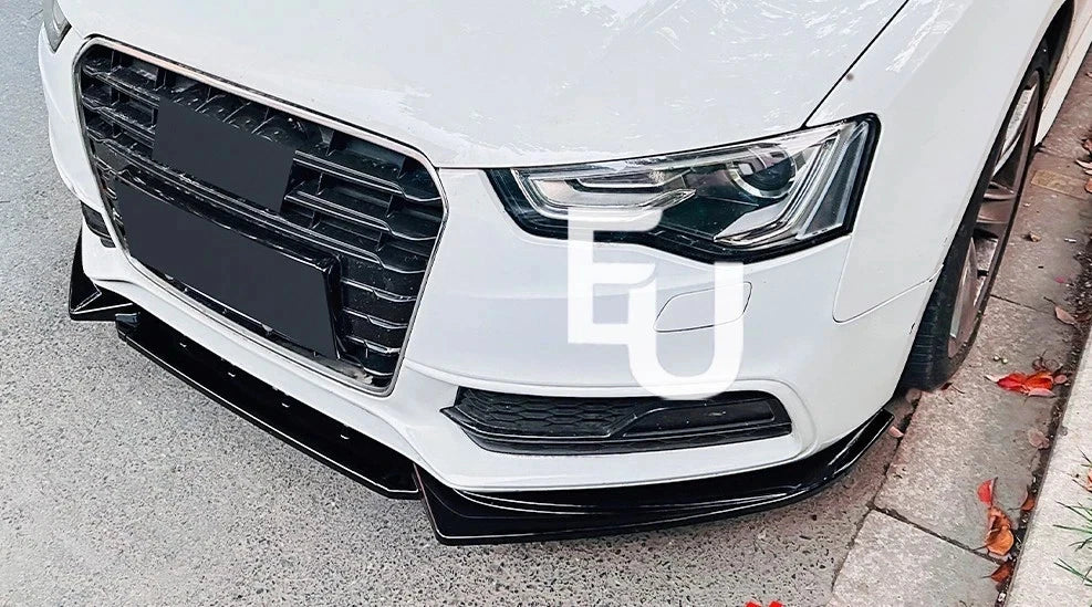 FOR AUDI A5 S LINE S5 8T 8F FRONT BUMPER SPLITTER SPOILER LIP GLOSS BLACK 12-17