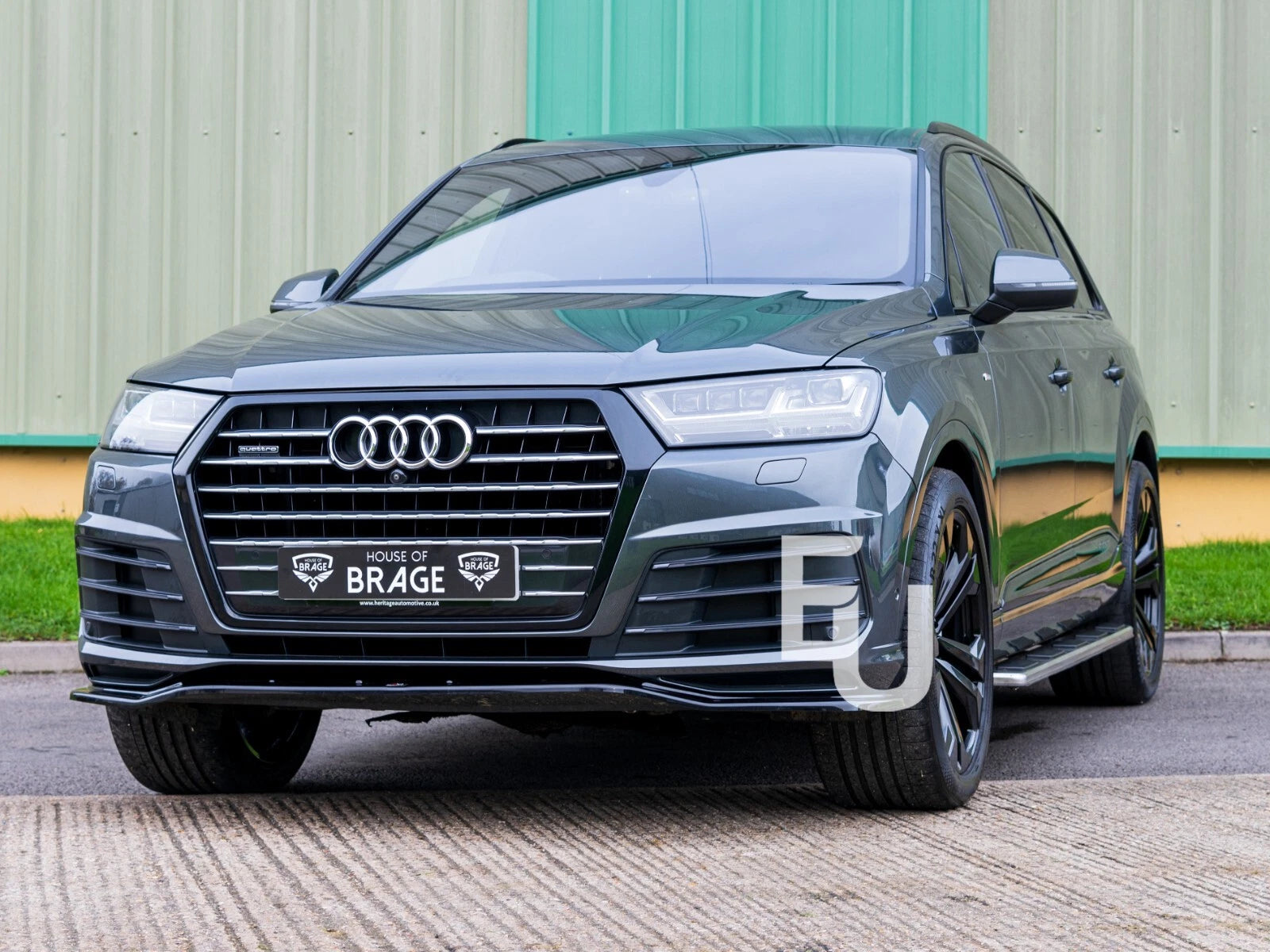 FOR AUDI Q7 2015-2023 4M 4MB SIDE STEPS RUNNING BOARDS GUARD BRUSHED STEEL NEW