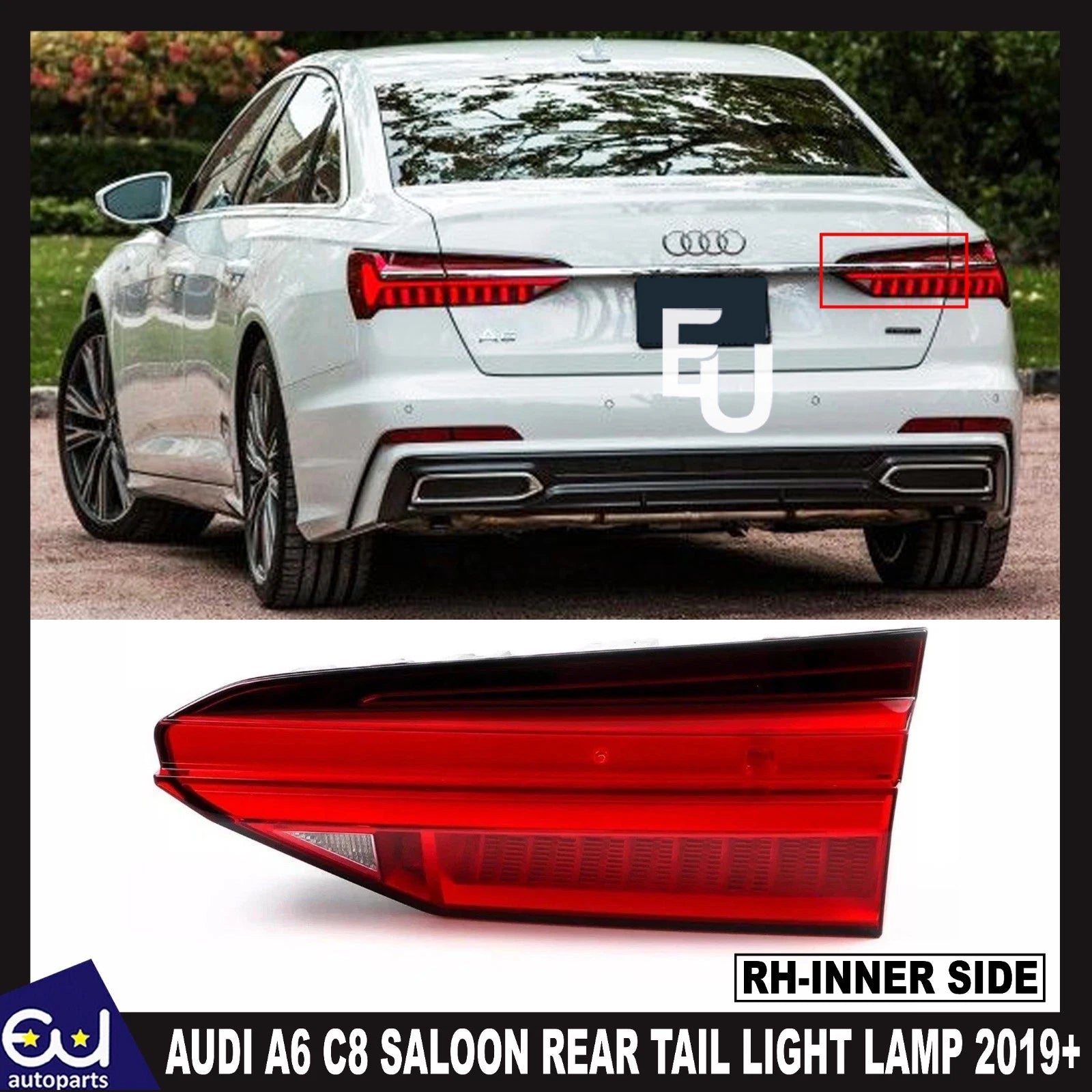 RH RIGHT DRIVER SIDE O/S LED REAR INNER TAIL LIGHT BRAKE LAMP FOR AUDI A6 C8 19+