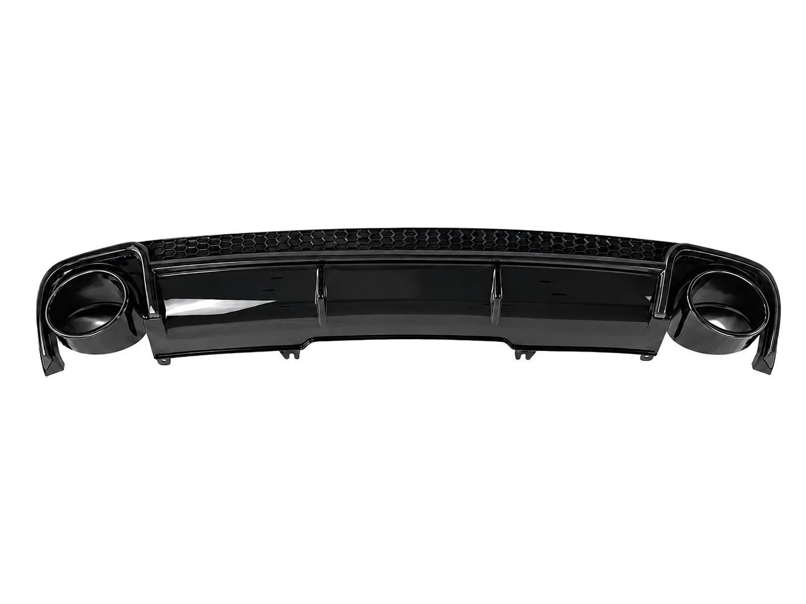 FOR AUDI A4 B9 STANDARD RS4 LOOK REAR BUMPER DIFFUSER W/TAILPIPE GLOSS 2015-2019