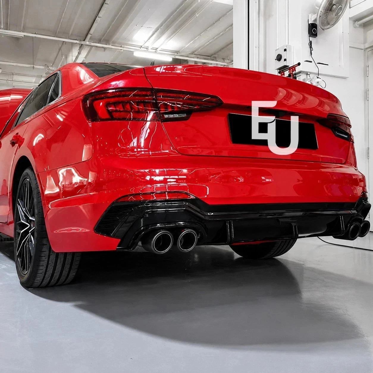 RS4 CONVERSION REAR & FRONT BUMPER BODYKIT SPLITTER FOR AUDI A4 B9 2017-20 SEDAN