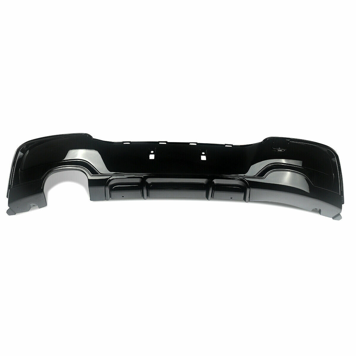 REAR DIFFUSER DUAL EXHAUST FOR BMW 1 SERIES F20 F21 PRE-LCI M SPORT GLOSS BLACK
