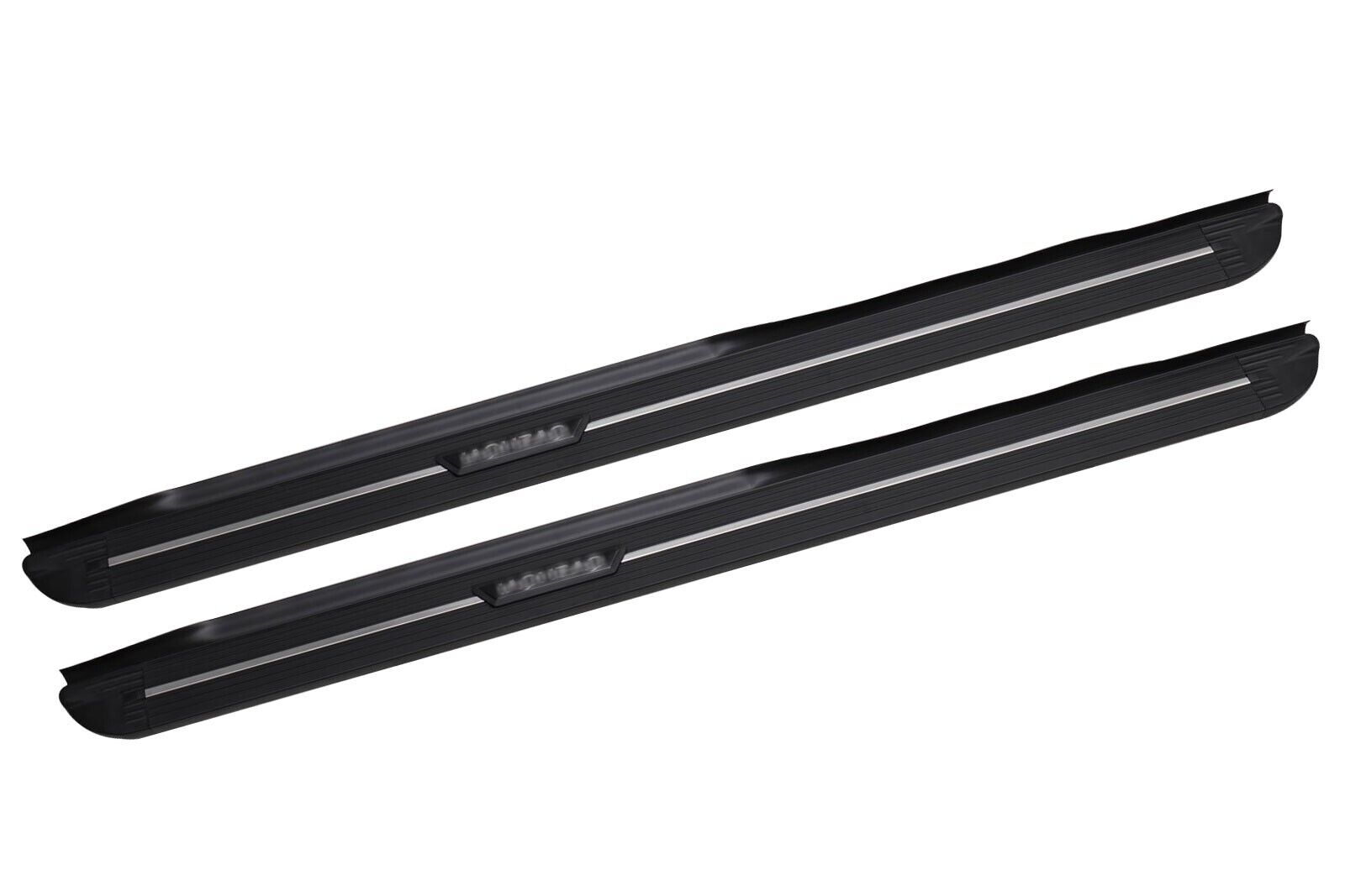 ALUMINIUM BLACK SIDE STEPS RUNNING BOARDS PAIR FOR NISSAN QASHQAI J11 2013-2021