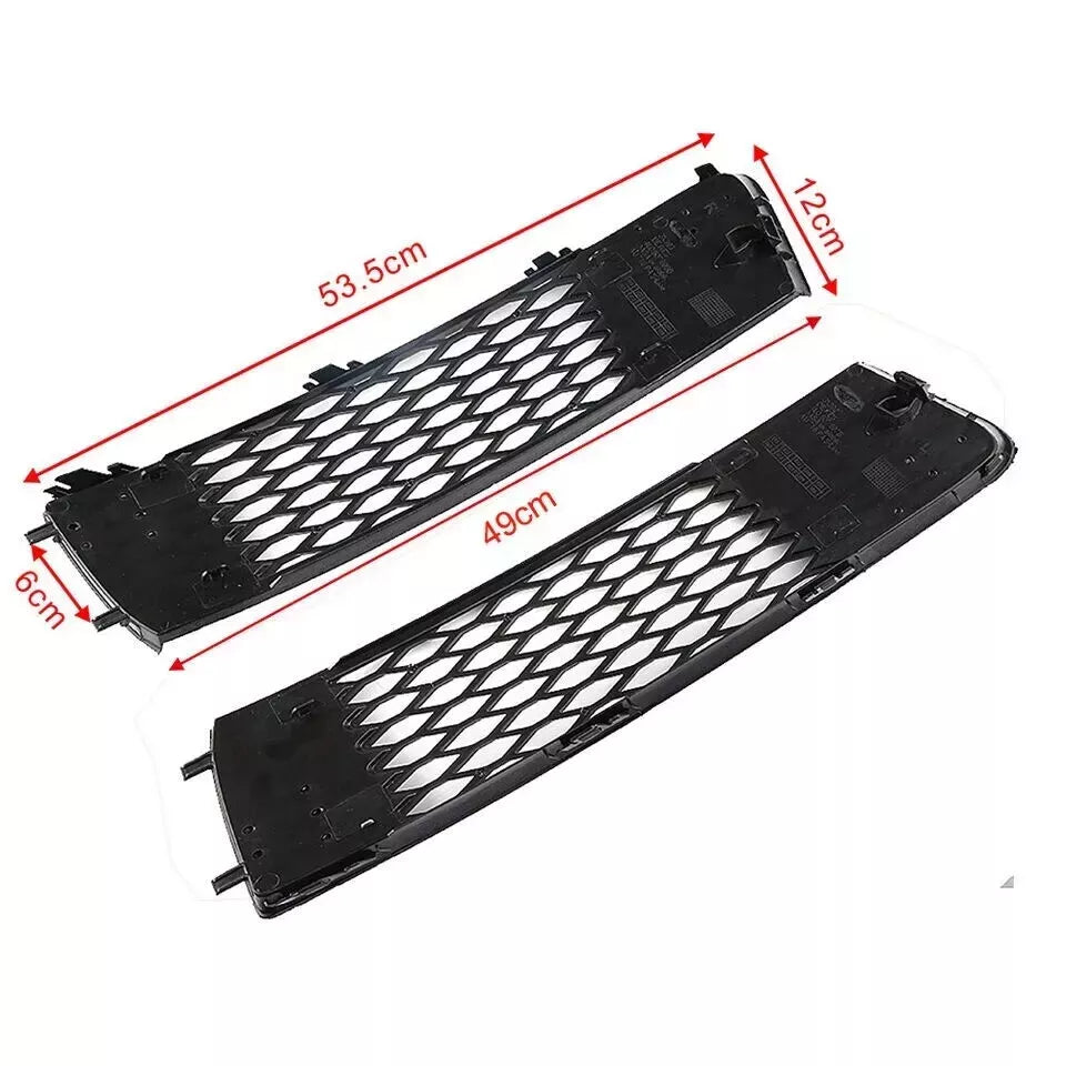 4PCS FRONT BUMPER FOG LIGHT COVER & GRILLE FOR AUDI Q7 4L S LINE 2010-2015