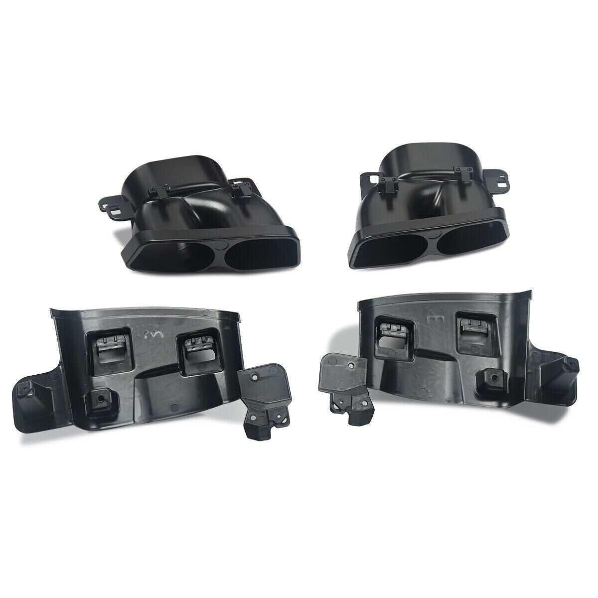 FOR MERCEDES GLE GLS W166 X166 REAR DIFFUSER WITH LIGHT & TAILPIPES BLACK 15-19