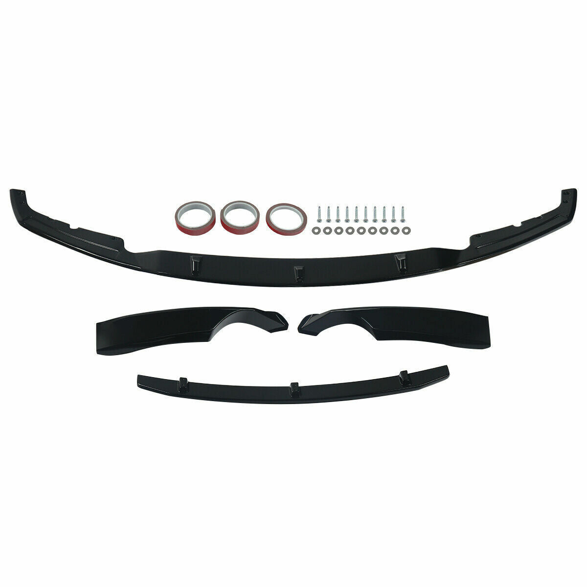 FOR BMW 3 SERIES F30 F31 FRONT SPLITTER LIP SPOILER SIDE GLOSS BLACK 3D STYLE