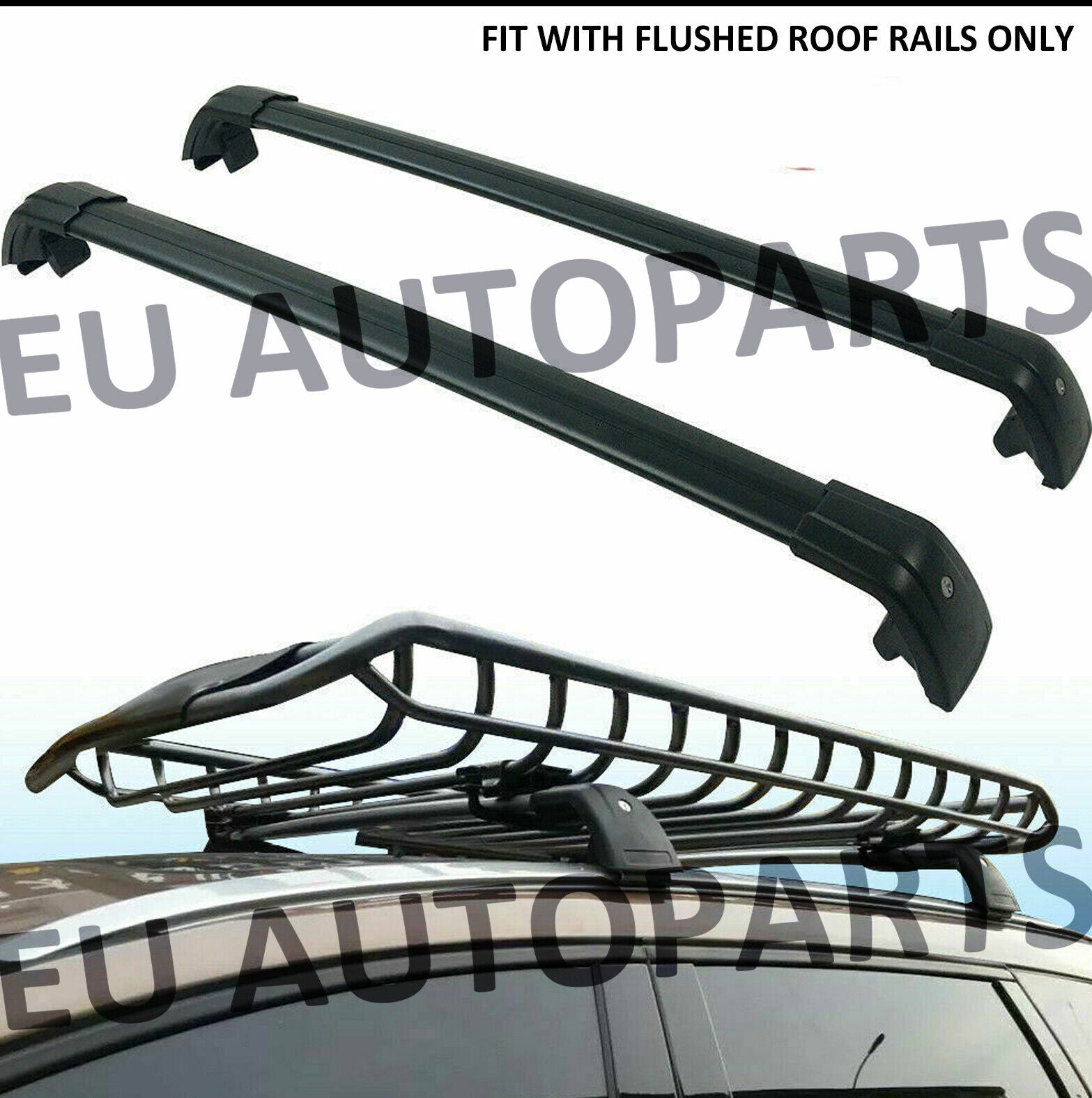 FOR RANGE ROVER EVOQUE L538 L551 ROOF RACK RAILS CROSS BARS BLACK OEM FIT 2011+