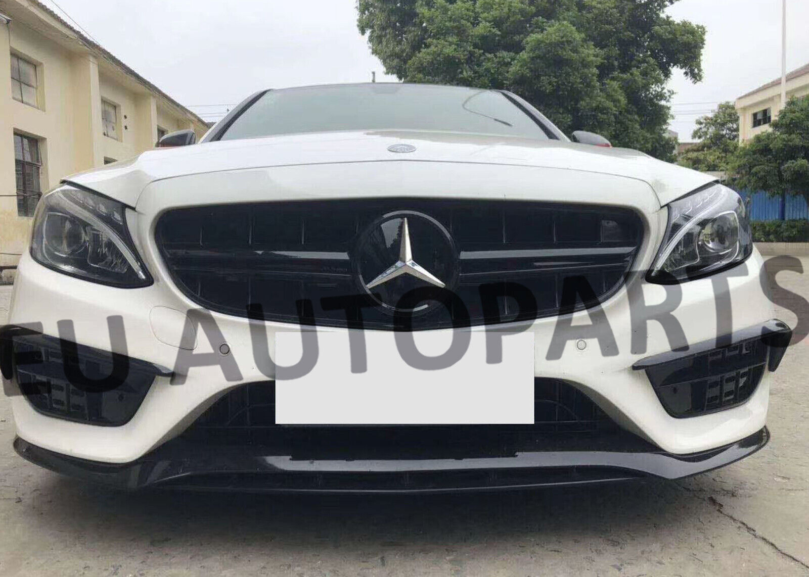 FOR MERCEDES C CLASS A205 W205 C205 S205 C43 AMG LOOK FRONT SPLITTER LIP 13-18
