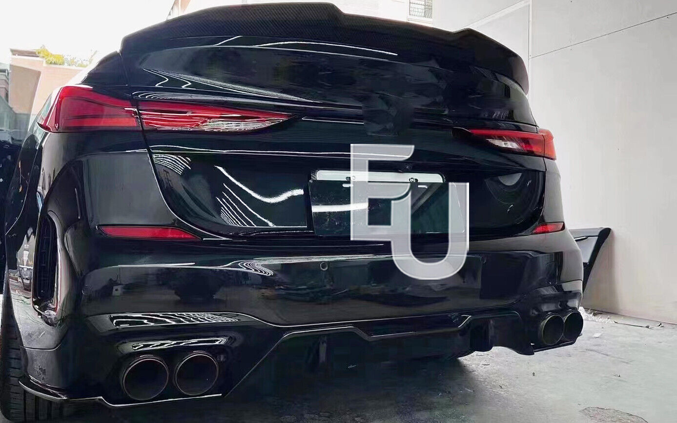 FOR BMW 2 SERIES F44 GLOSS BLACK REAR BUMPER DIFFUSER GRAN COUPE 2020+