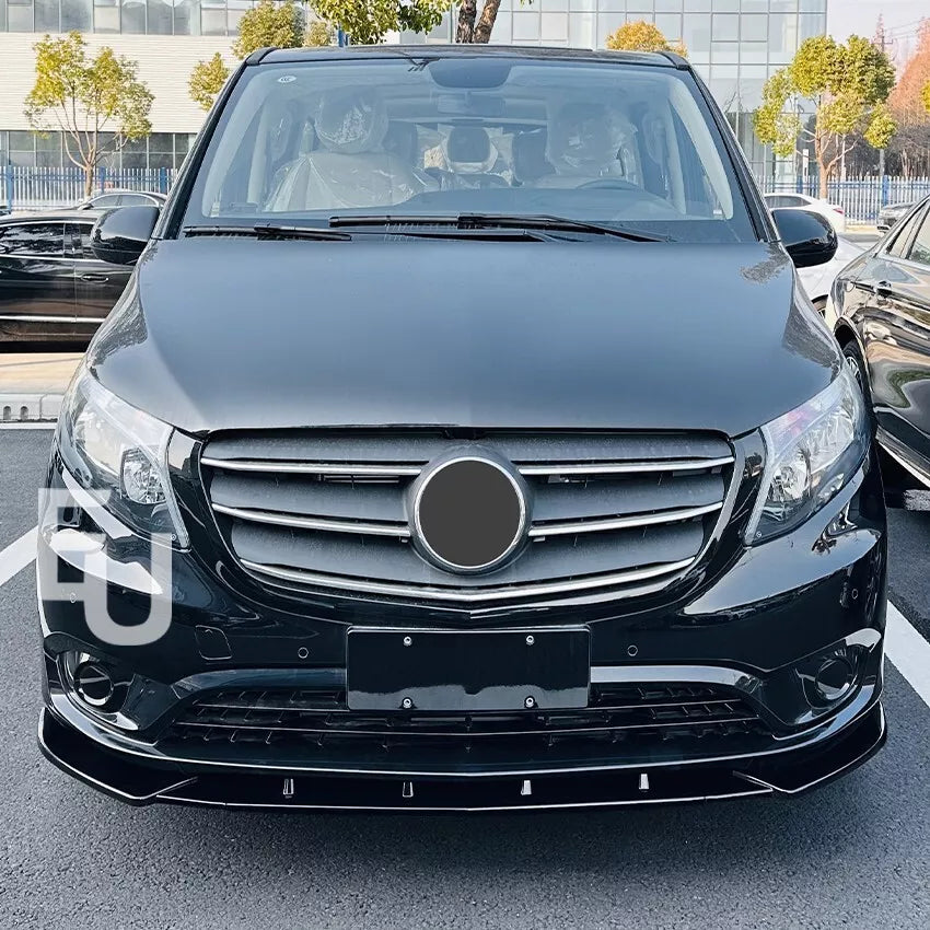 FOR MERCEDES V CLASS VITO VIANO W447 FRONT BUMPER SPLITTER LIP SPOILER GLOSS 14+
