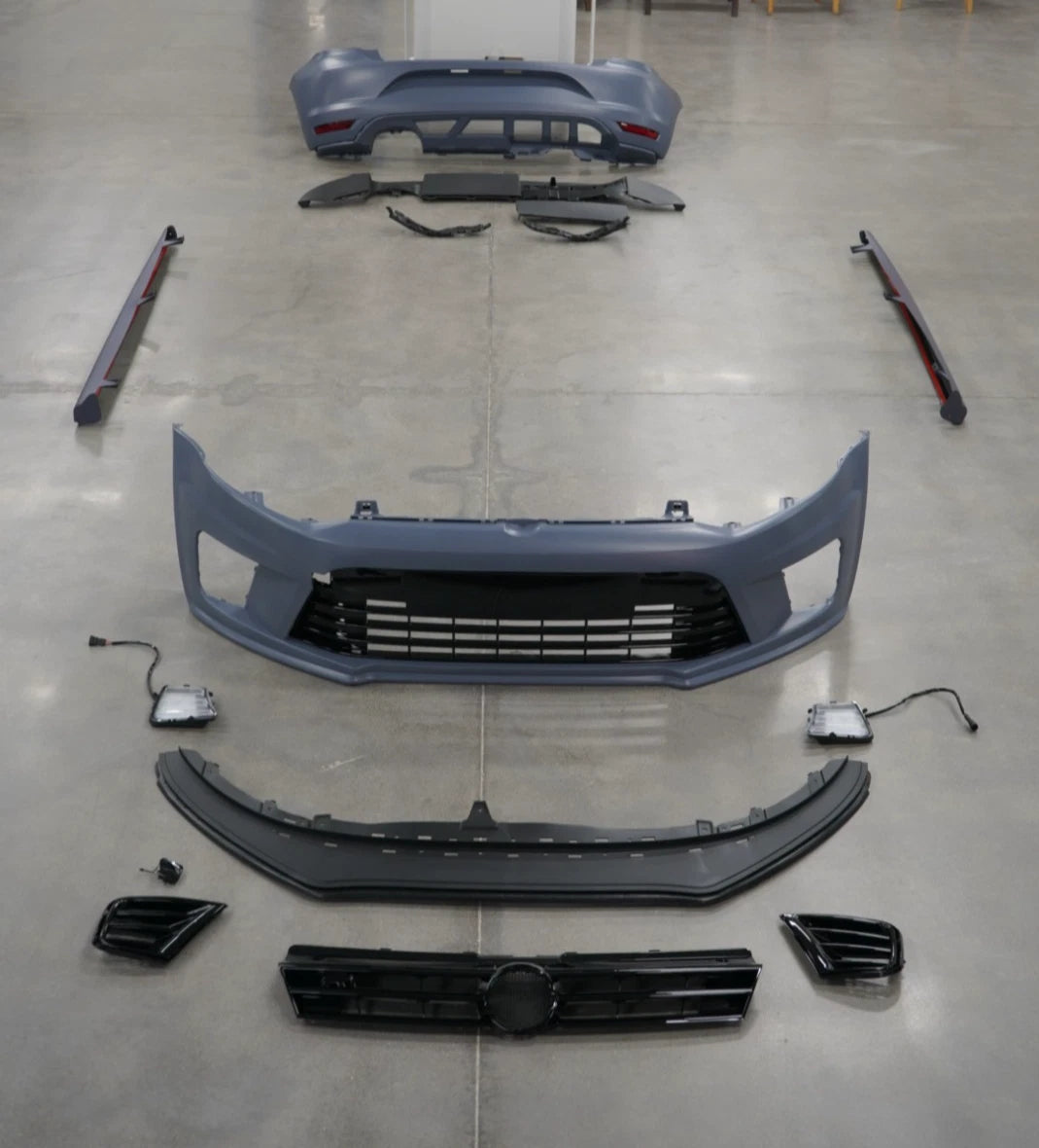 FOR VW VOLKSWAGEN POLO MK5 6R 6C 2009-2017 FRONT & REAR BUMPER KIT WRC STYLE