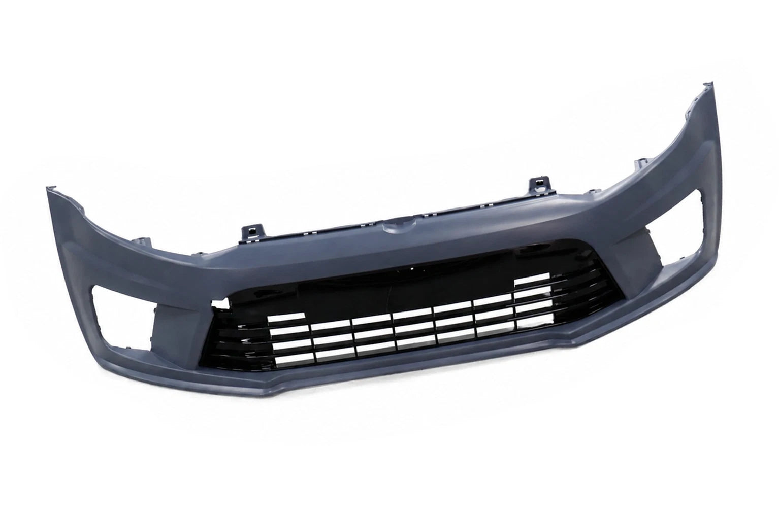 FOR VW POLO 2009-2017 FRONT BUMPER COMPLETE WITH GRILLES & LED WRC STYLE
