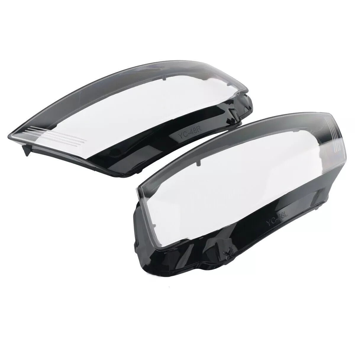 FOR AUDI A3 8P LEFT RIGHT SIDE PAIR FRONT HEADLIGHT HEADLAMP LENS COVER 2008-13