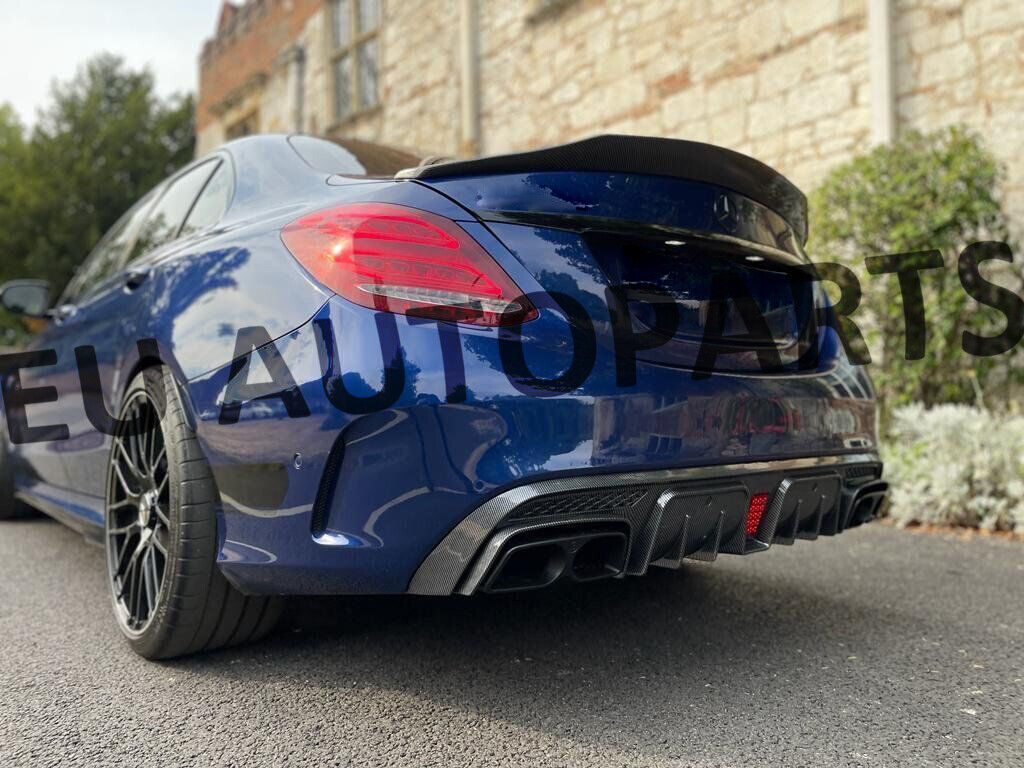 FOR MERCEDES BENZ C CLASS W205 C63 AMG REAR BUMPER DIFFUSER AMG F1 LIGTH STYLE