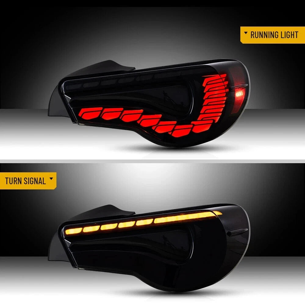 GTS SMOKE LED REAR LIGHTS FOR TOYOTA 86 GT86 SUBARU BRZ 2012-2020 TAIL LAMPS