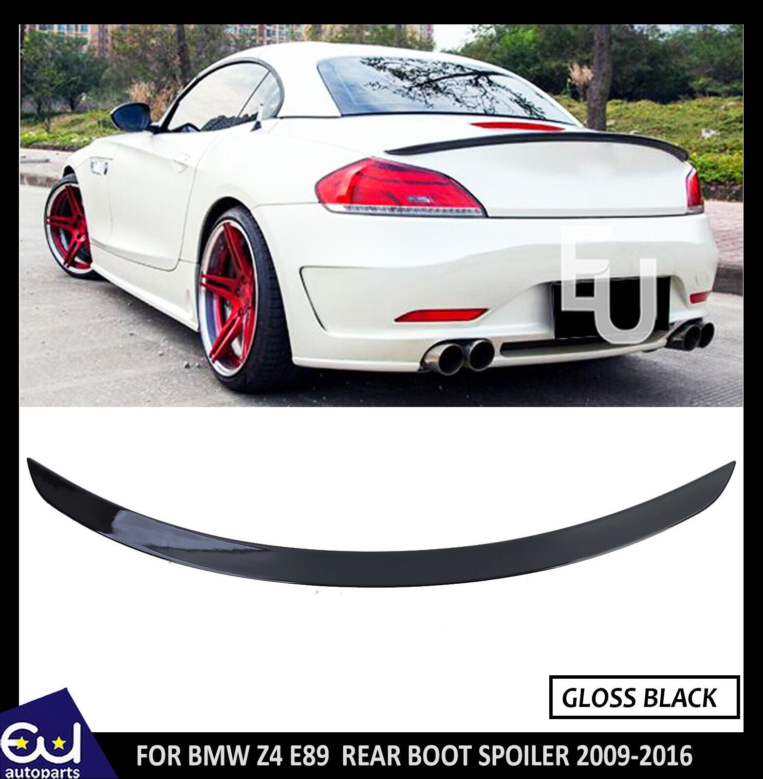 REAR BOOT SPOILER WING LIP BODYKIT FOR BMW Z4 E89 M SPORT 2009-2016 GLOSS BLACK