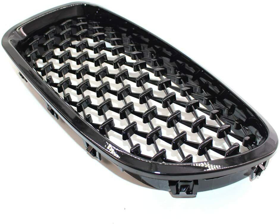 FOR BMW 5 SERIES F10 F11 FRONT BUMPER KIDNEY GRILLE GRILL GLOSS BLACK DIAMOND